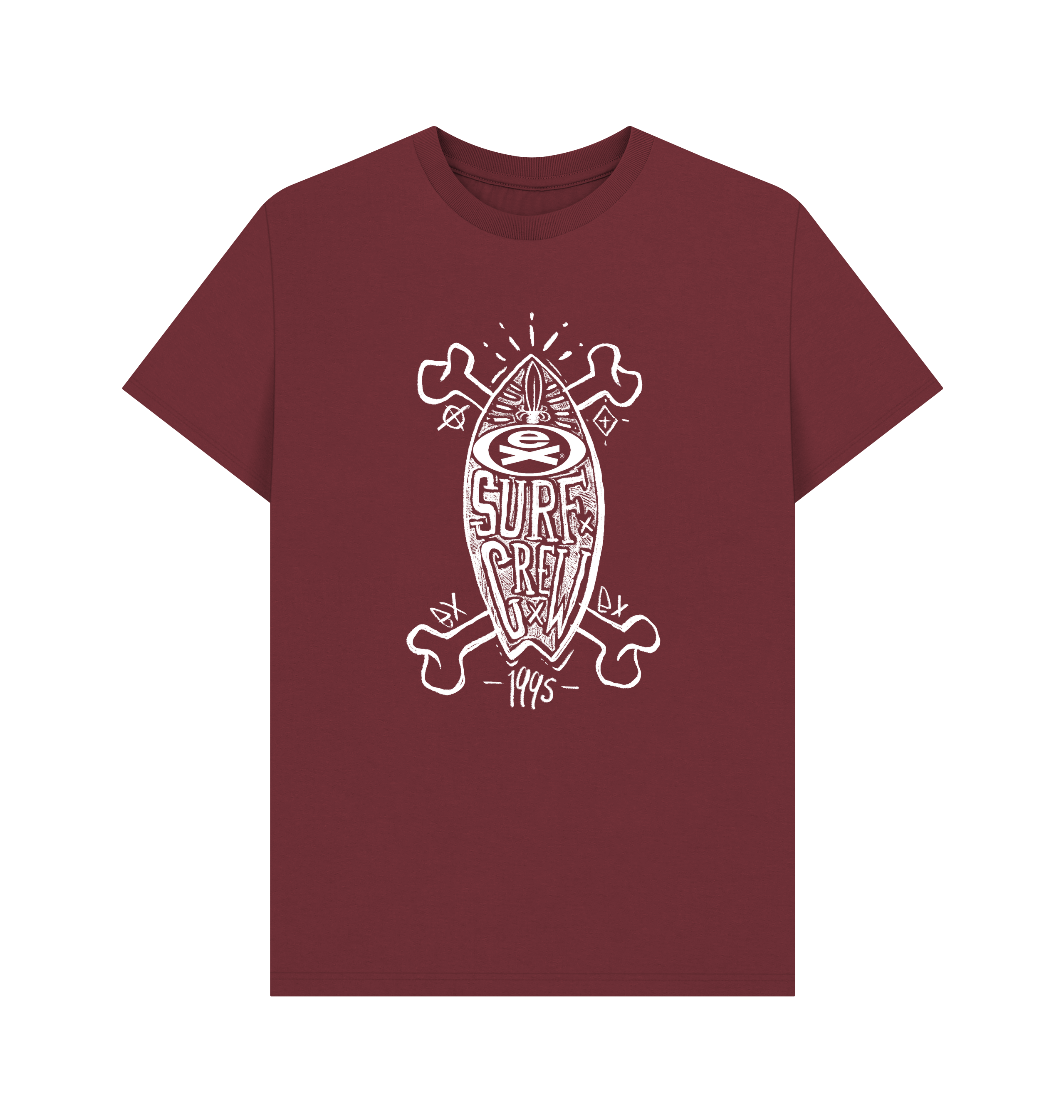 Red Wine Printed T-shirt Front