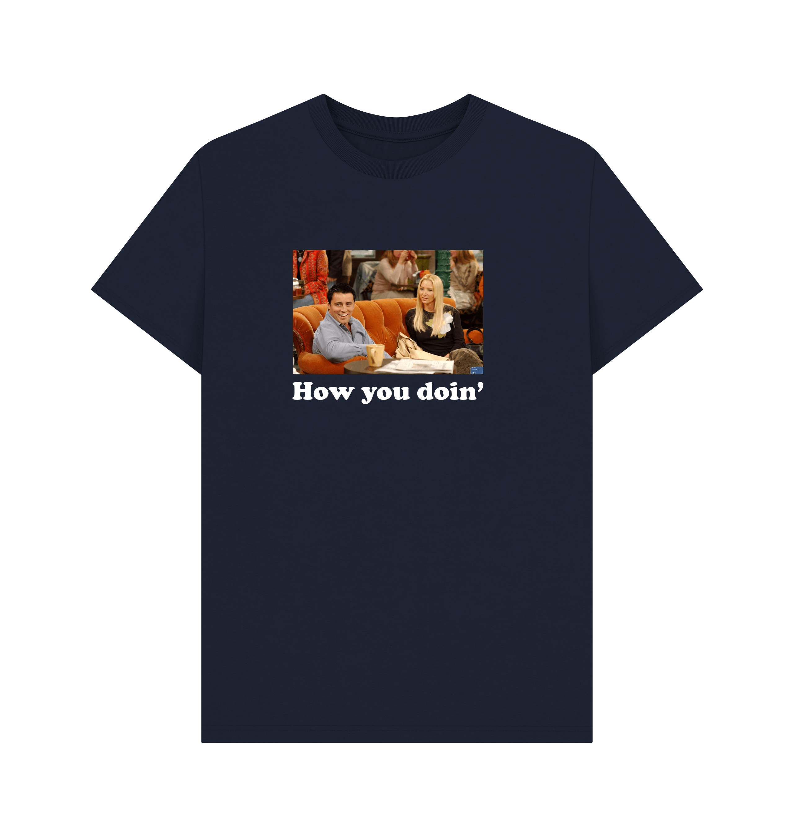 Navy Blue Printed T-shirt Front