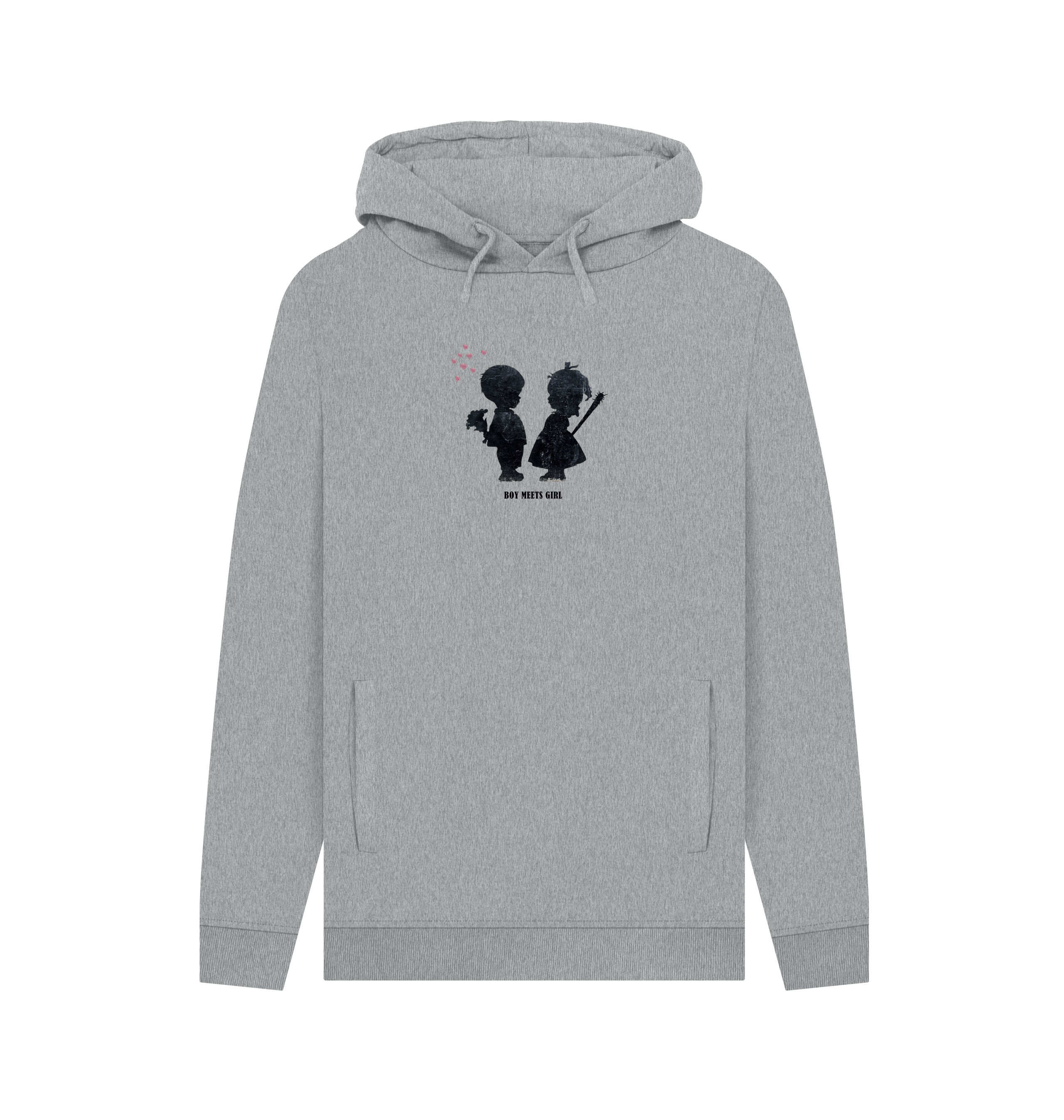 Light Heather Printed Hoody Front