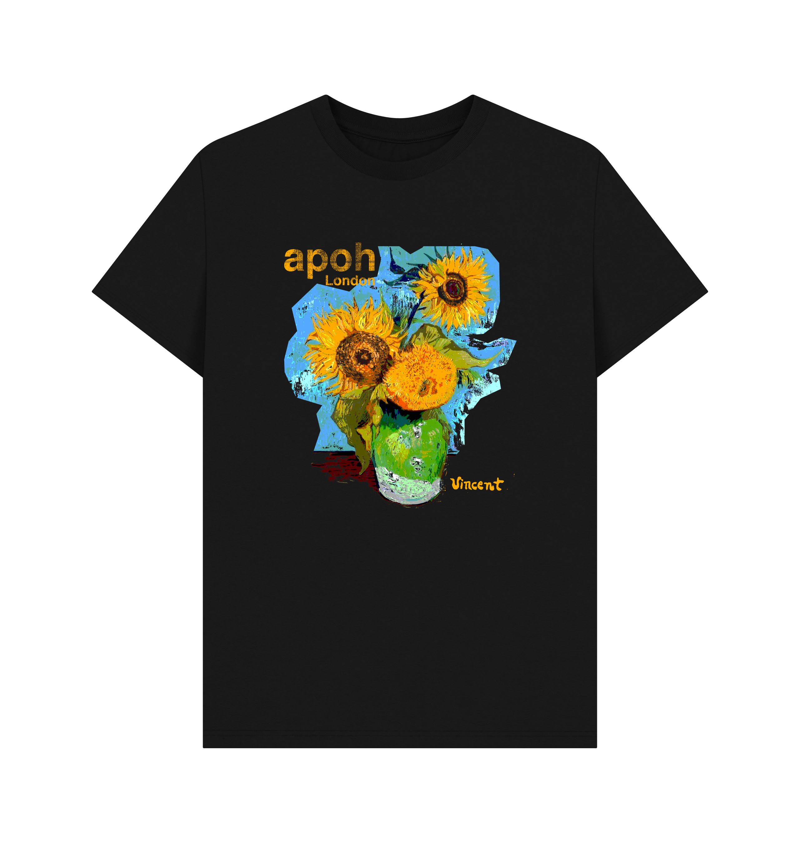 Black Printed T-shirt Front