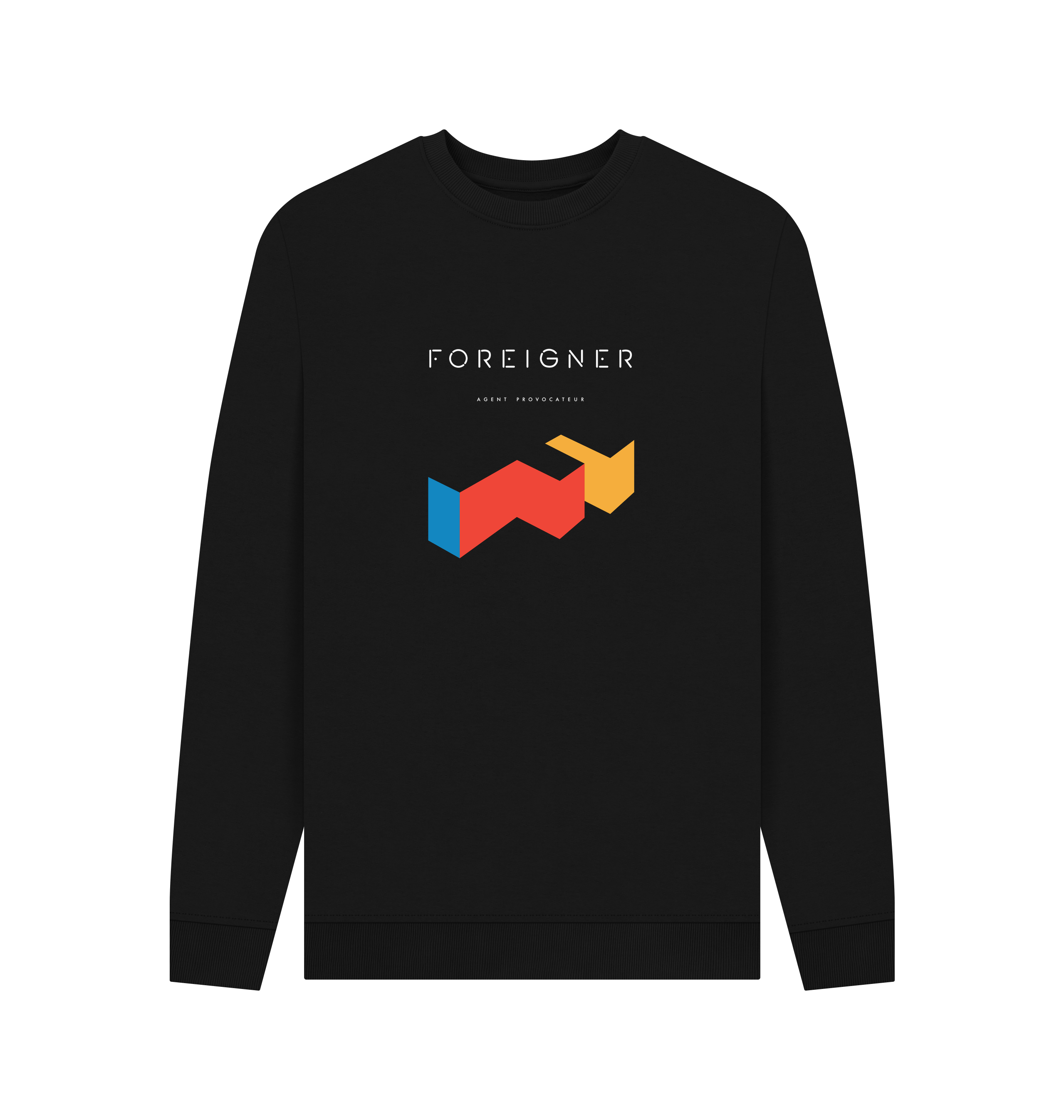 Black Printed Sweater Front