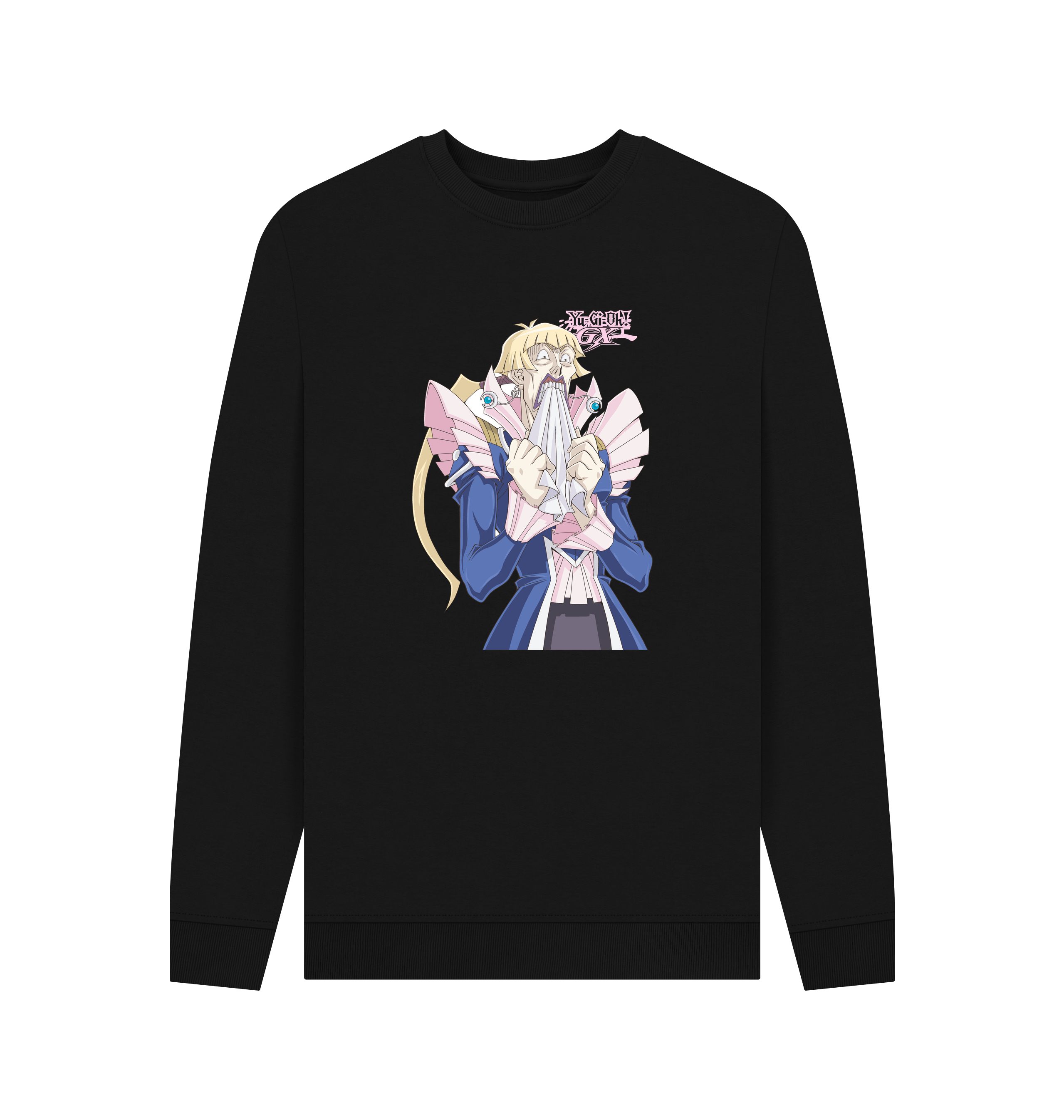 Black Printed Sweater Front