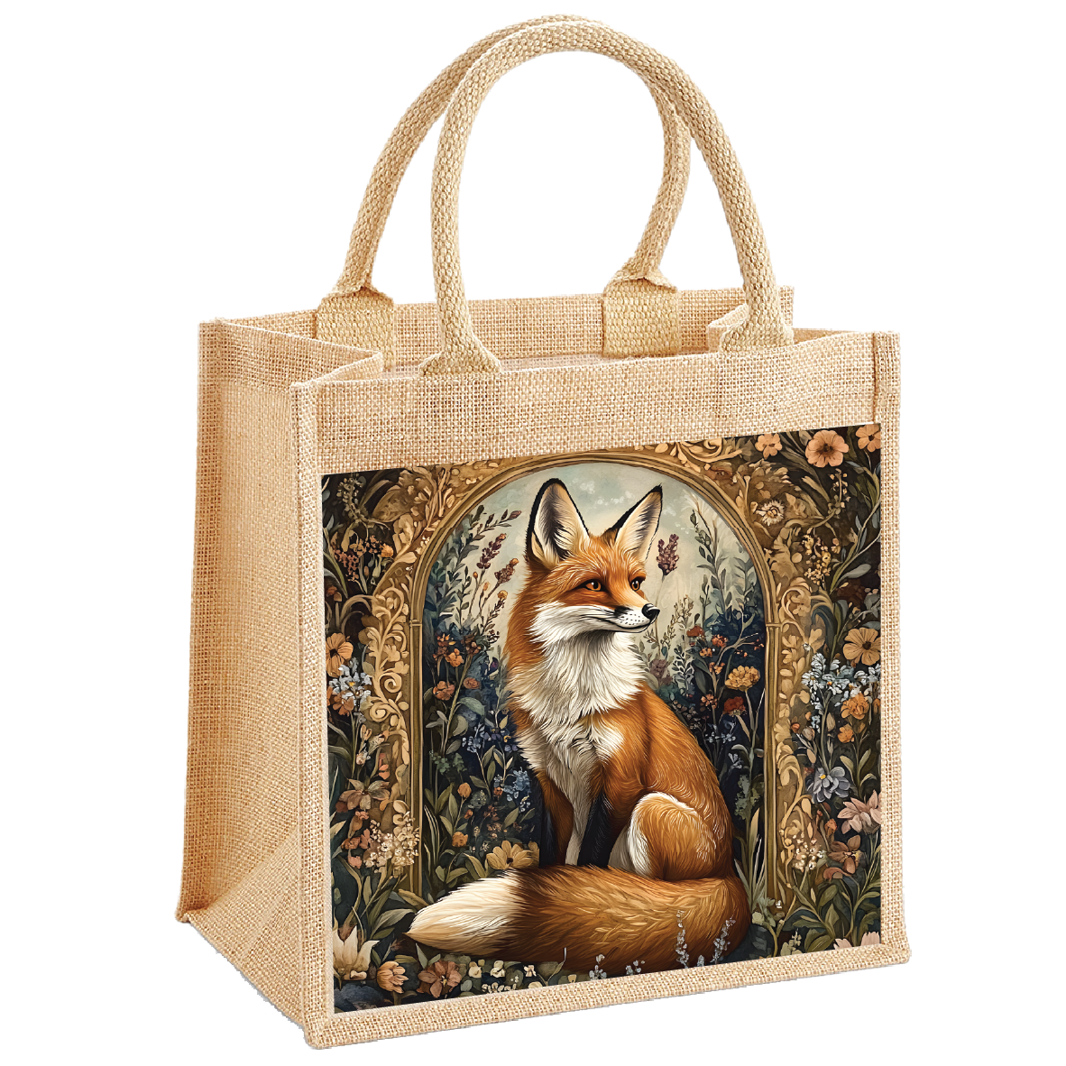Fancy Fox Jute Shopping Bag