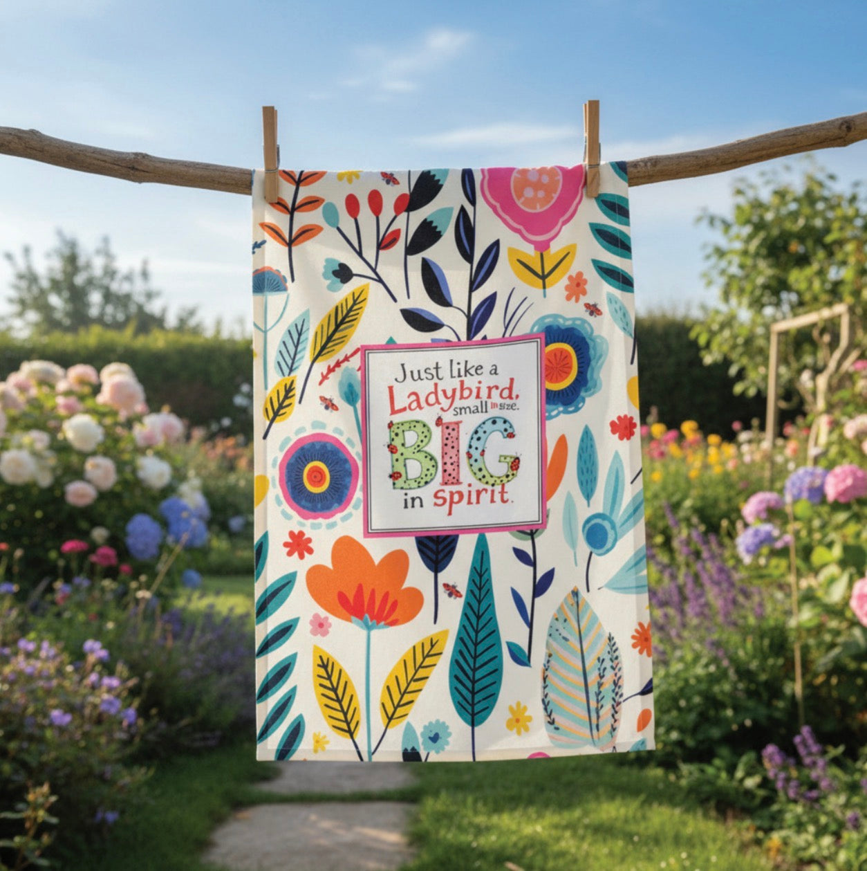 Just Like a Ladybird Tea Towel