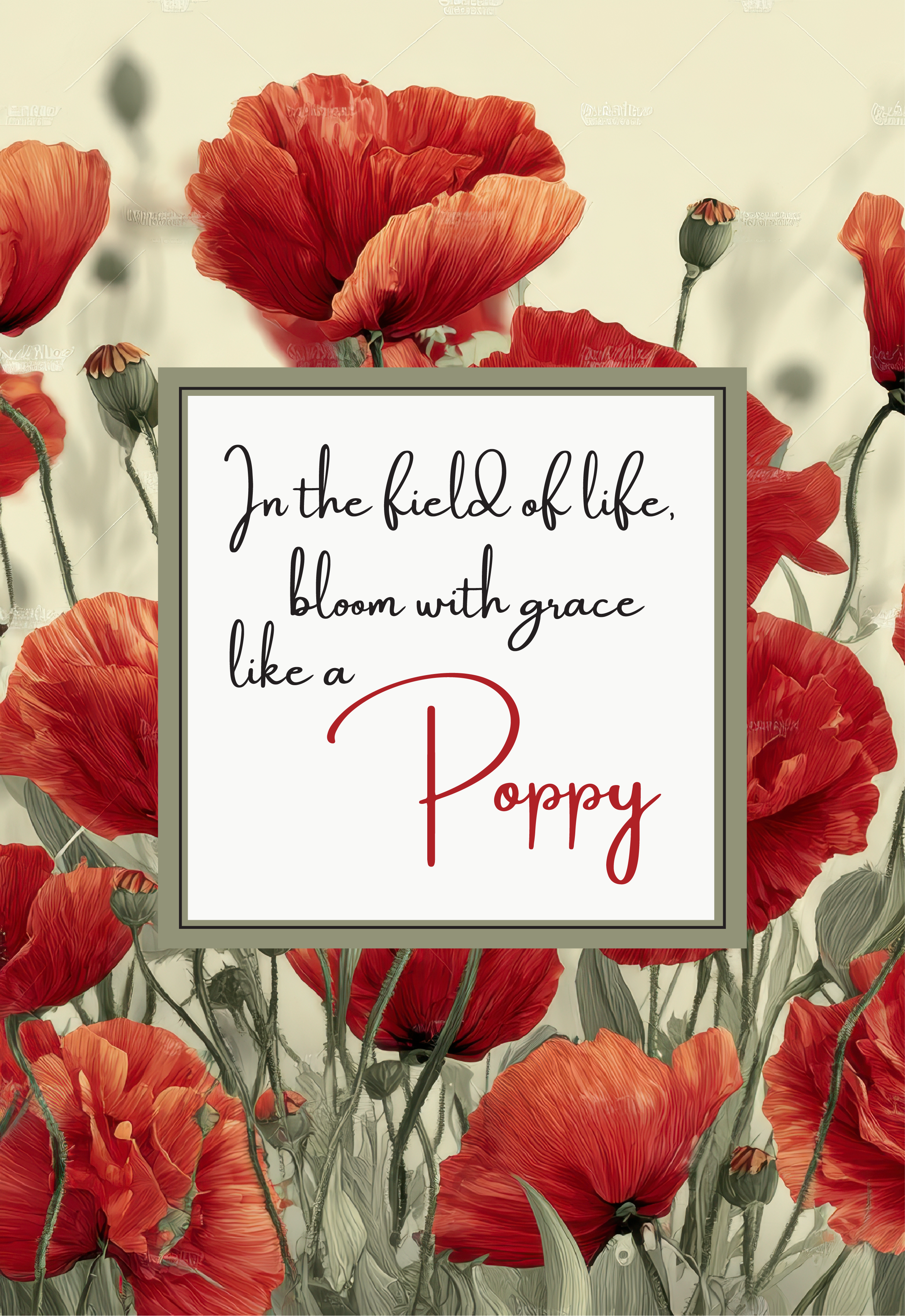 Bloom Like a Poppy Tea Towel