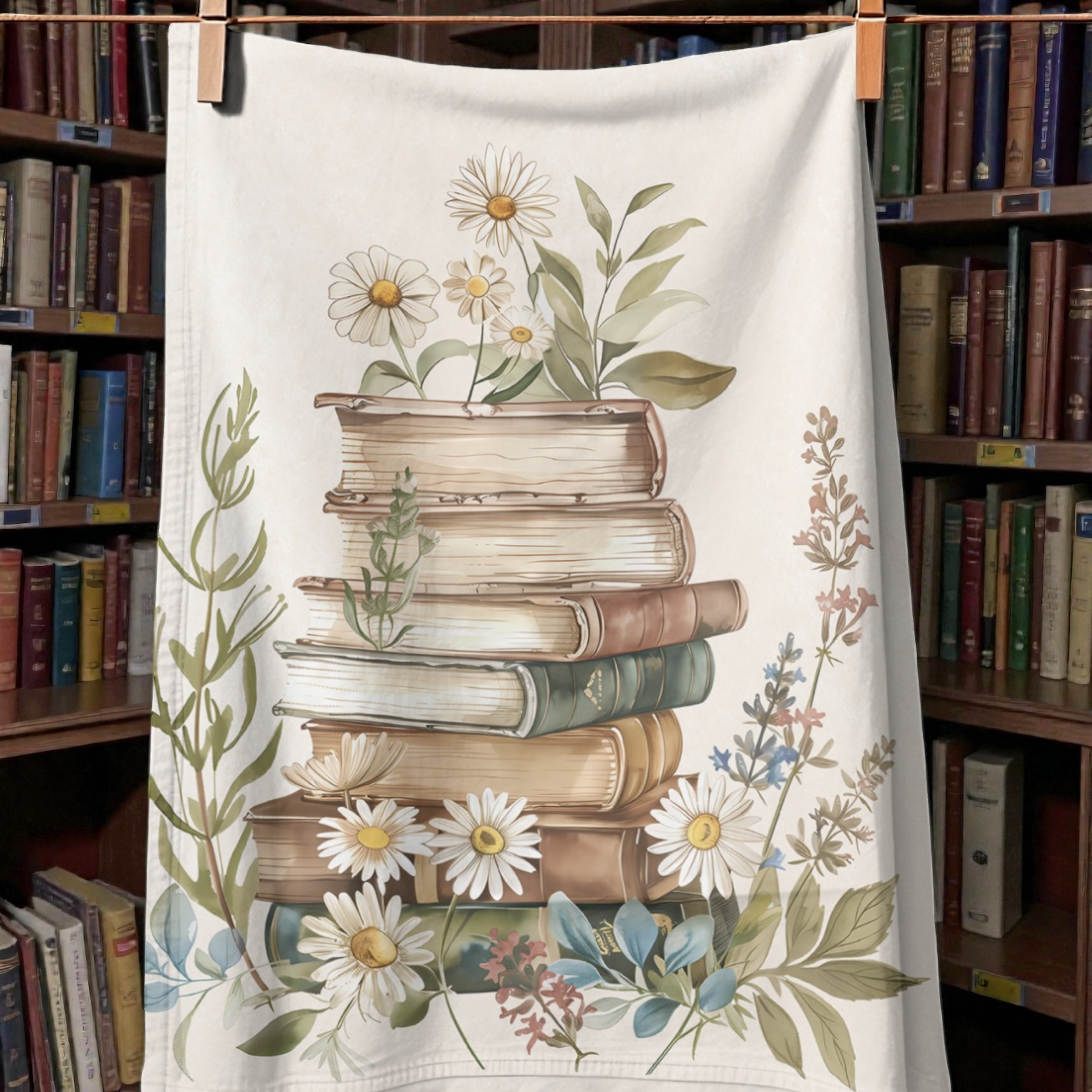 Bookworm Tea Towel