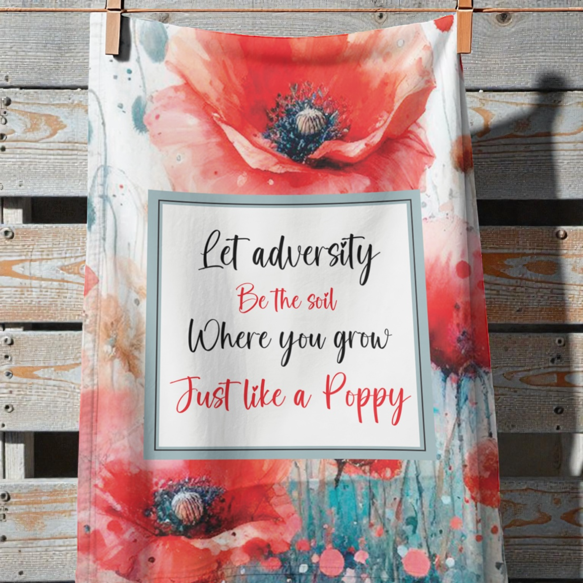 Grow Like a Poppy Tea Towel