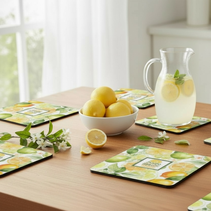 Easy Peasy Lemon Squeezy Set Of 4 Placemats