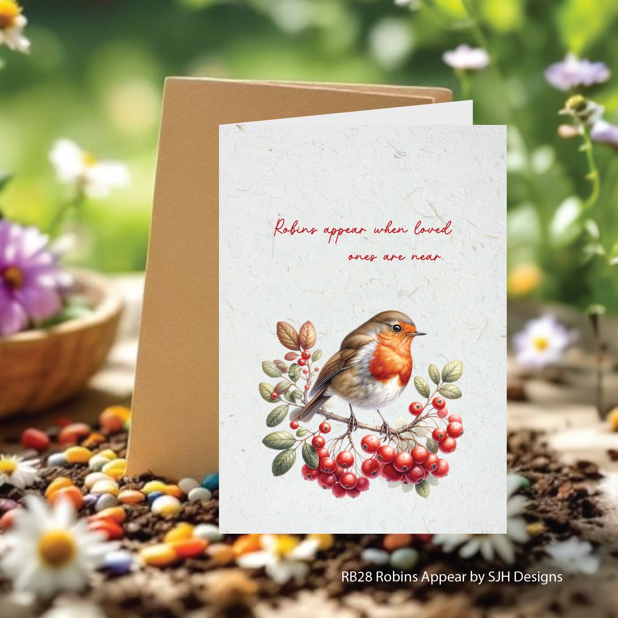 Robins Appear When Loved Ones are Near Plantable Seed Card