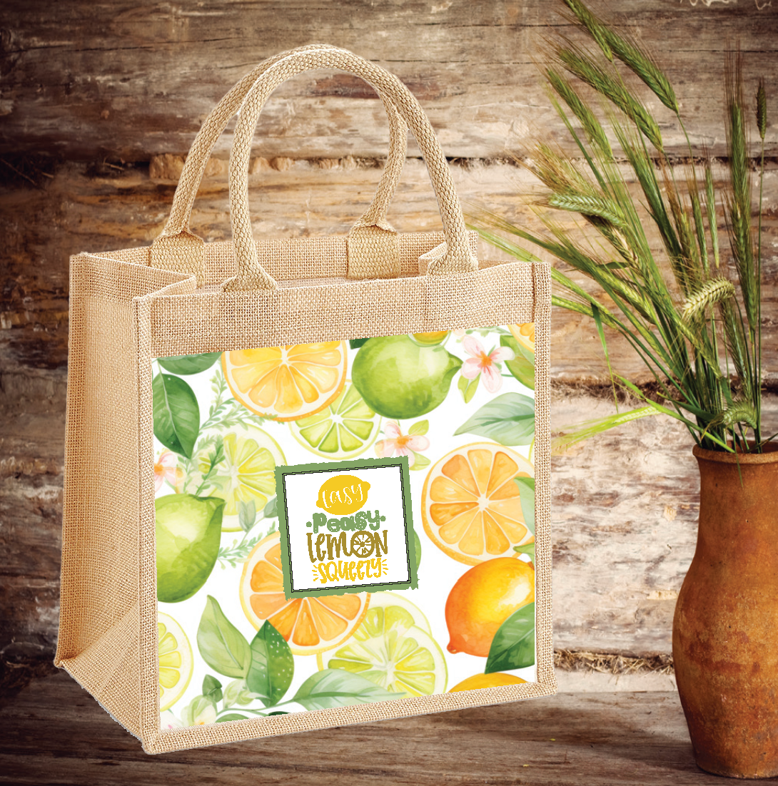 Easy Peasy Lemon Squeezy Jute Bag