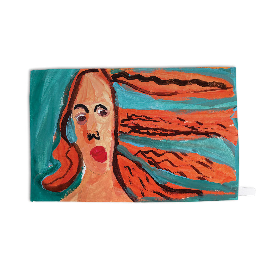 Birth of Venus by Johnny Carroll-Pell Tea Towel