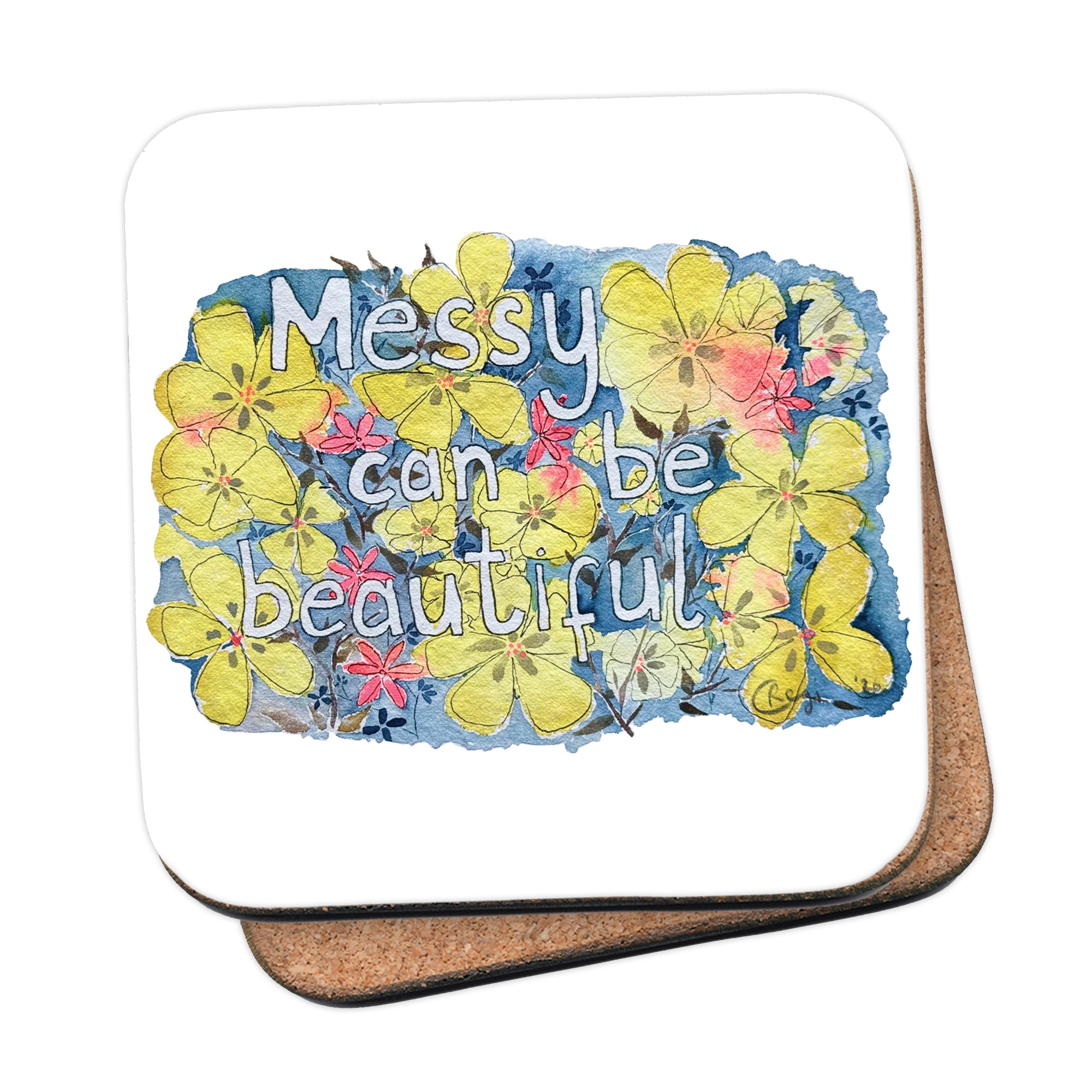 Messy Can Be Beautiful by Badibidu Coaster