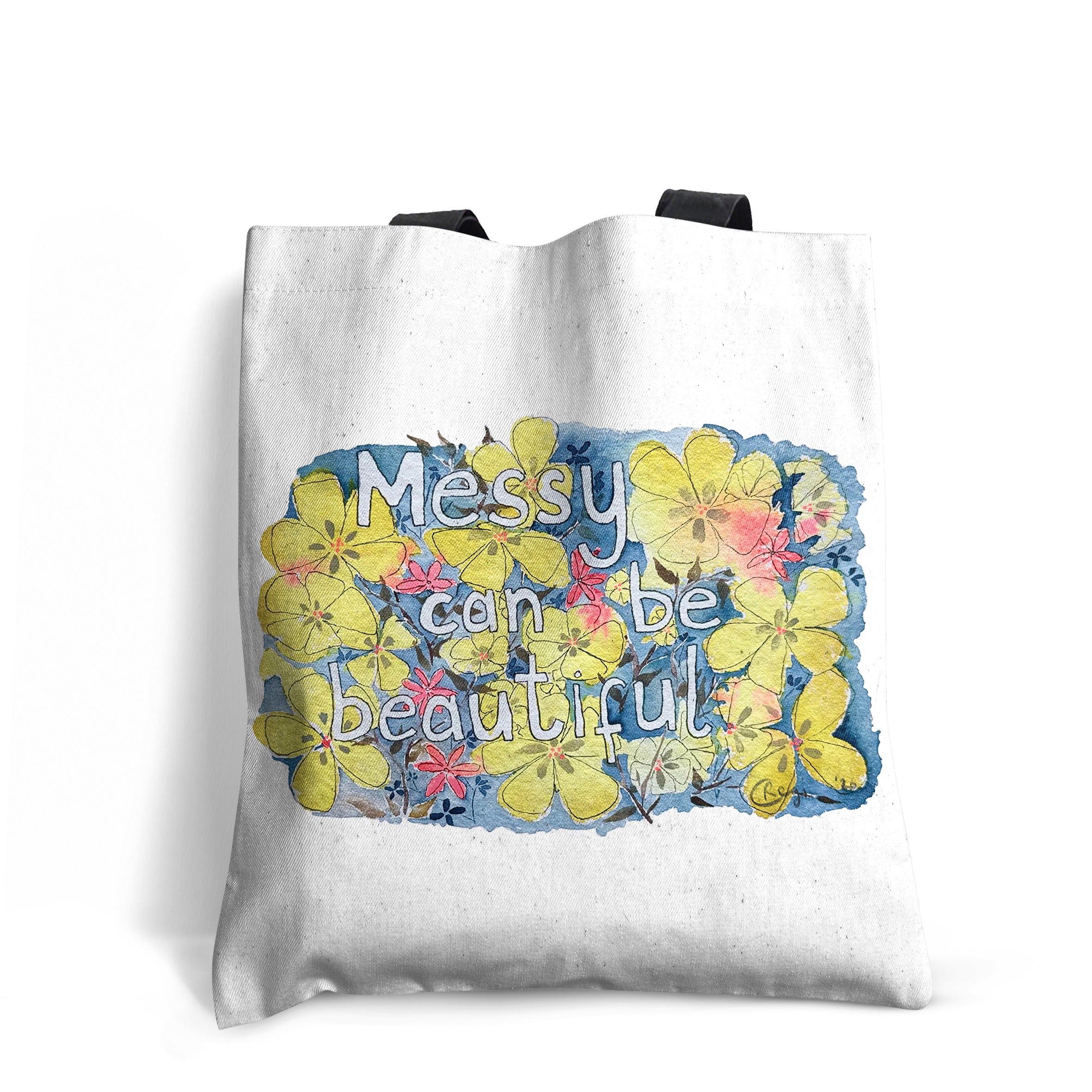 Messy Can Be Beautiful by Badibidu Edge-to-Edge Tote Bag
