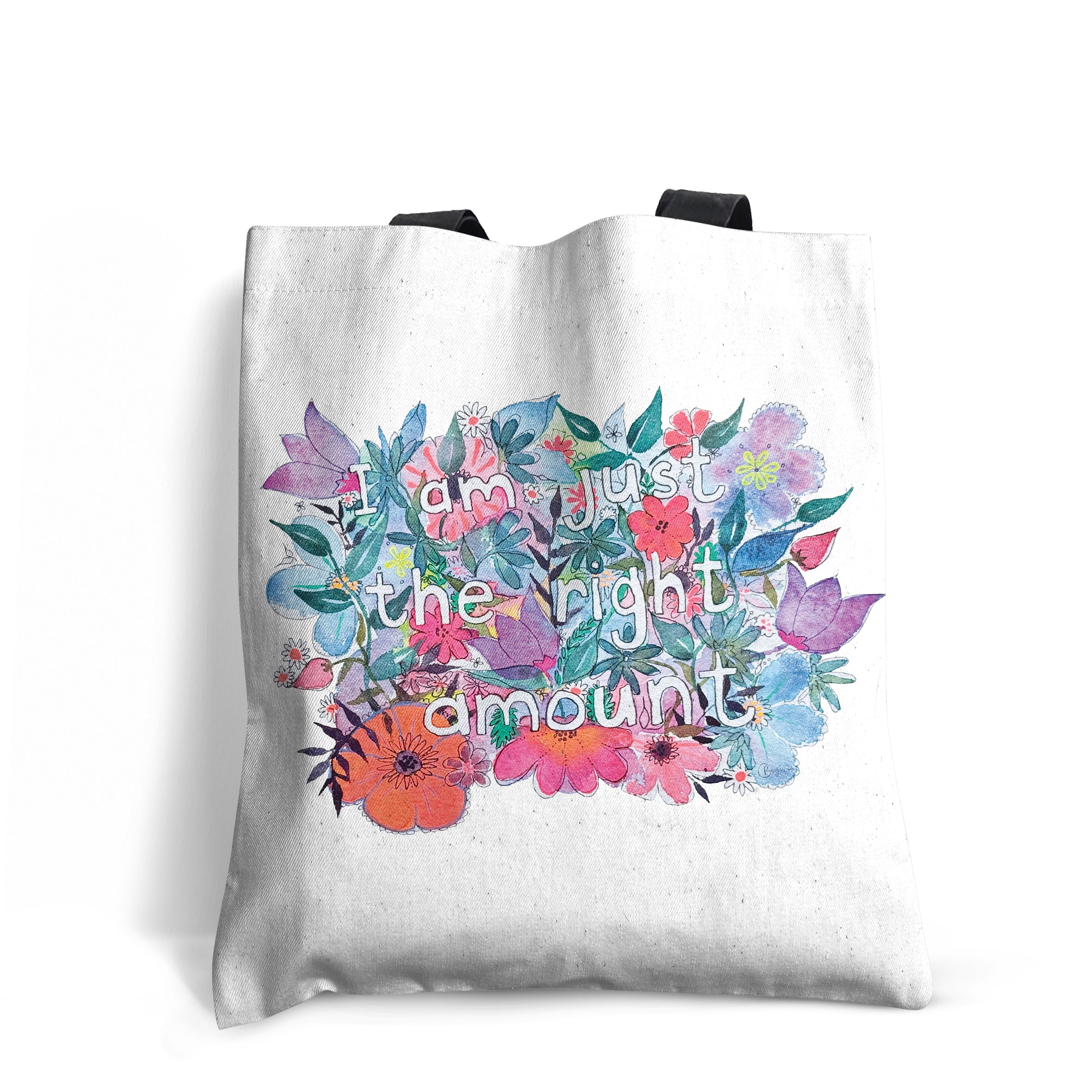 Just the Right Amount by Badibidu Edge-to-Edge Tote Bag