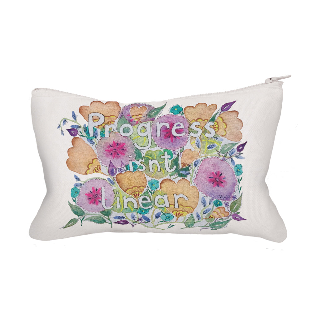 Progress Isn't Linear by Badibidu Fabric Pencil Case