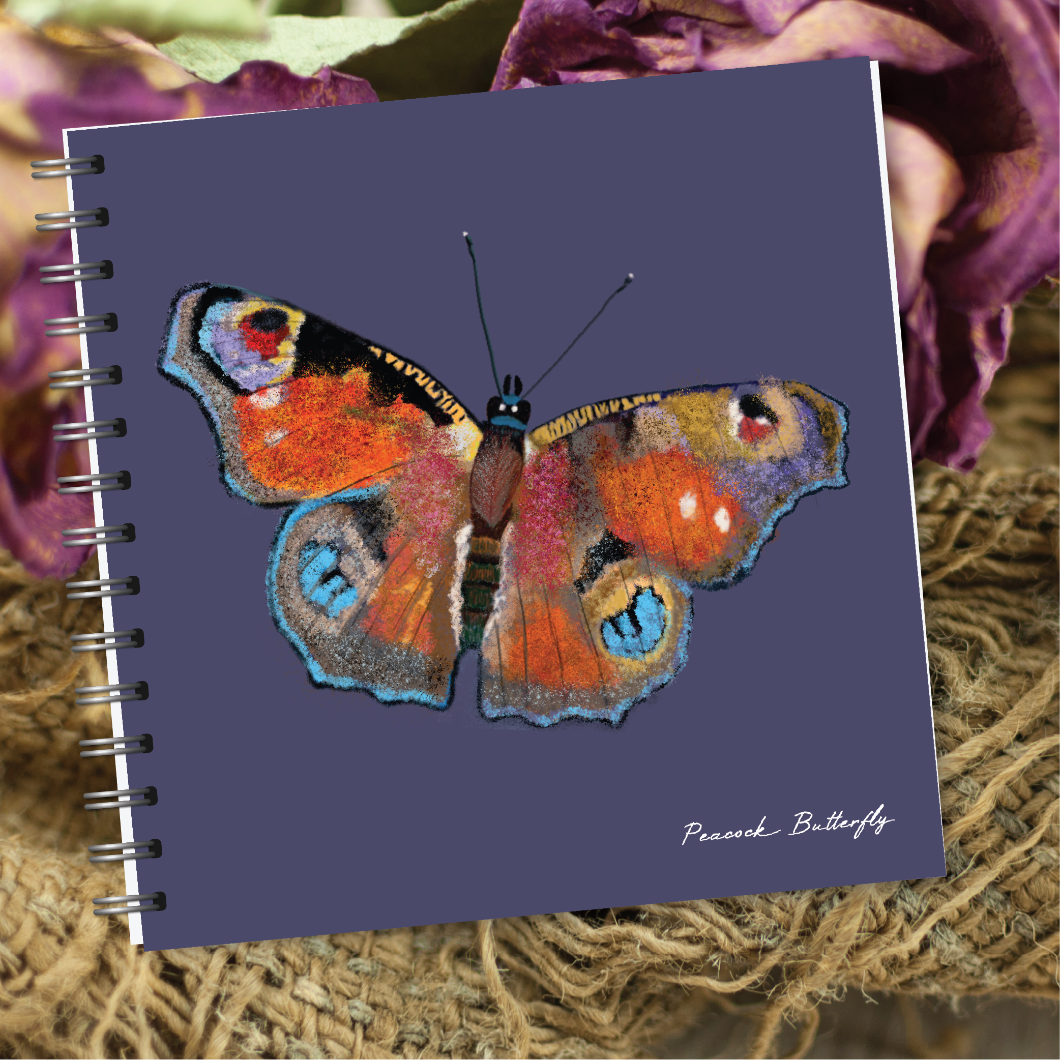 Sammy's Peacock Butterfly Square Notebook