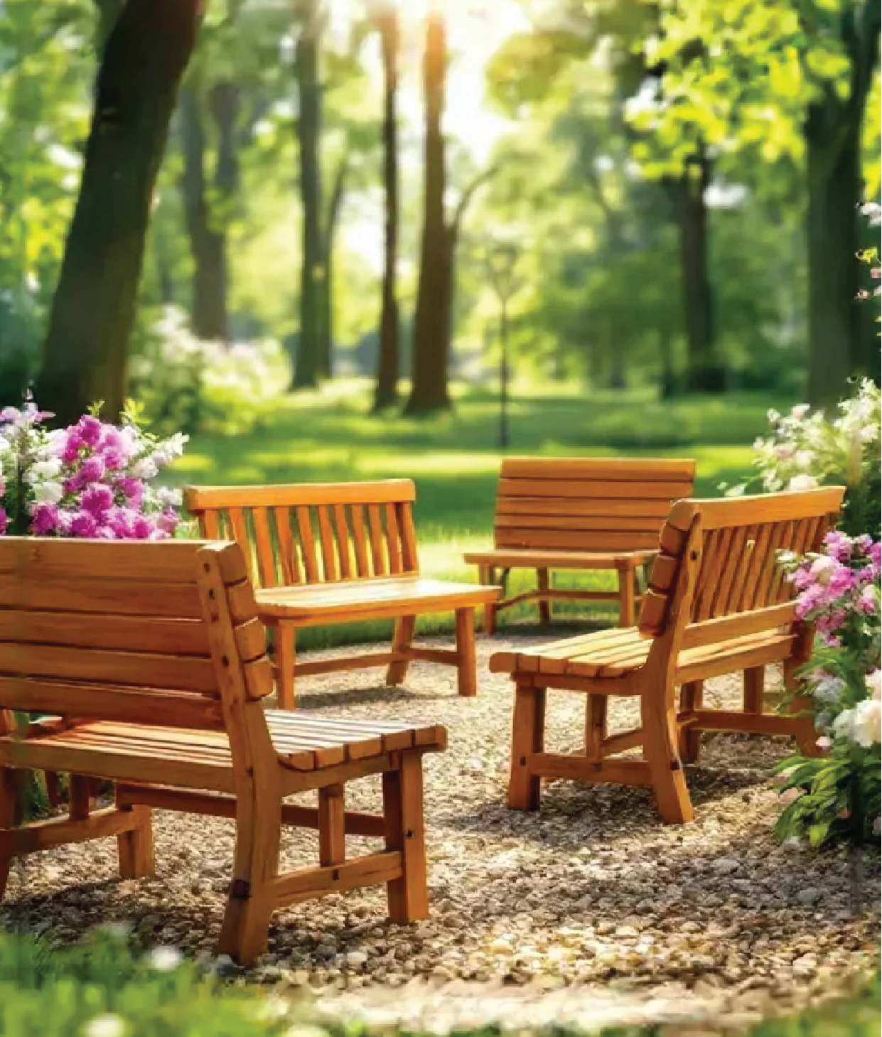 Wooden Memorial Spruce Soft Wood Bench