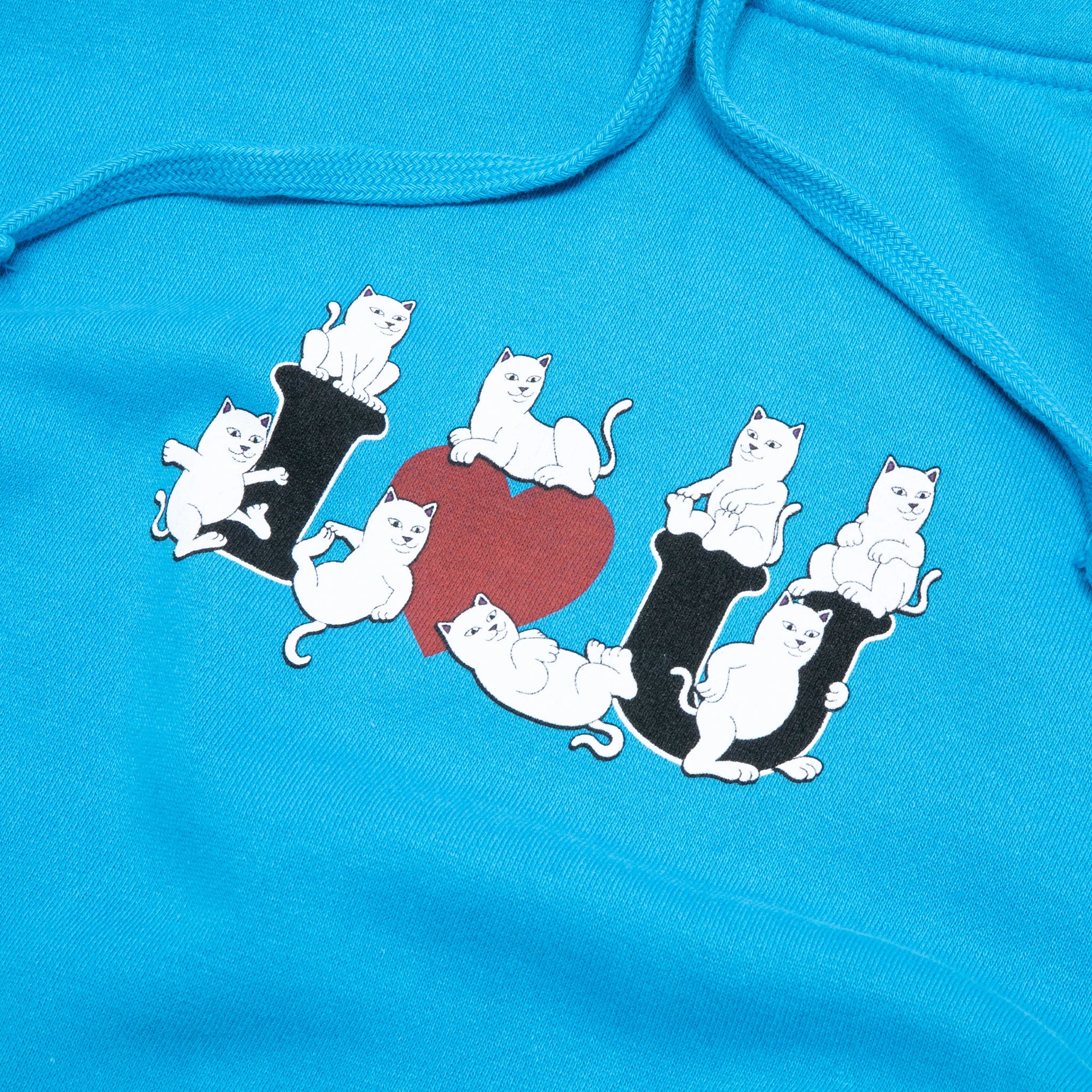 RIPNDIP I Heart U Unisex Hoodie L Blue