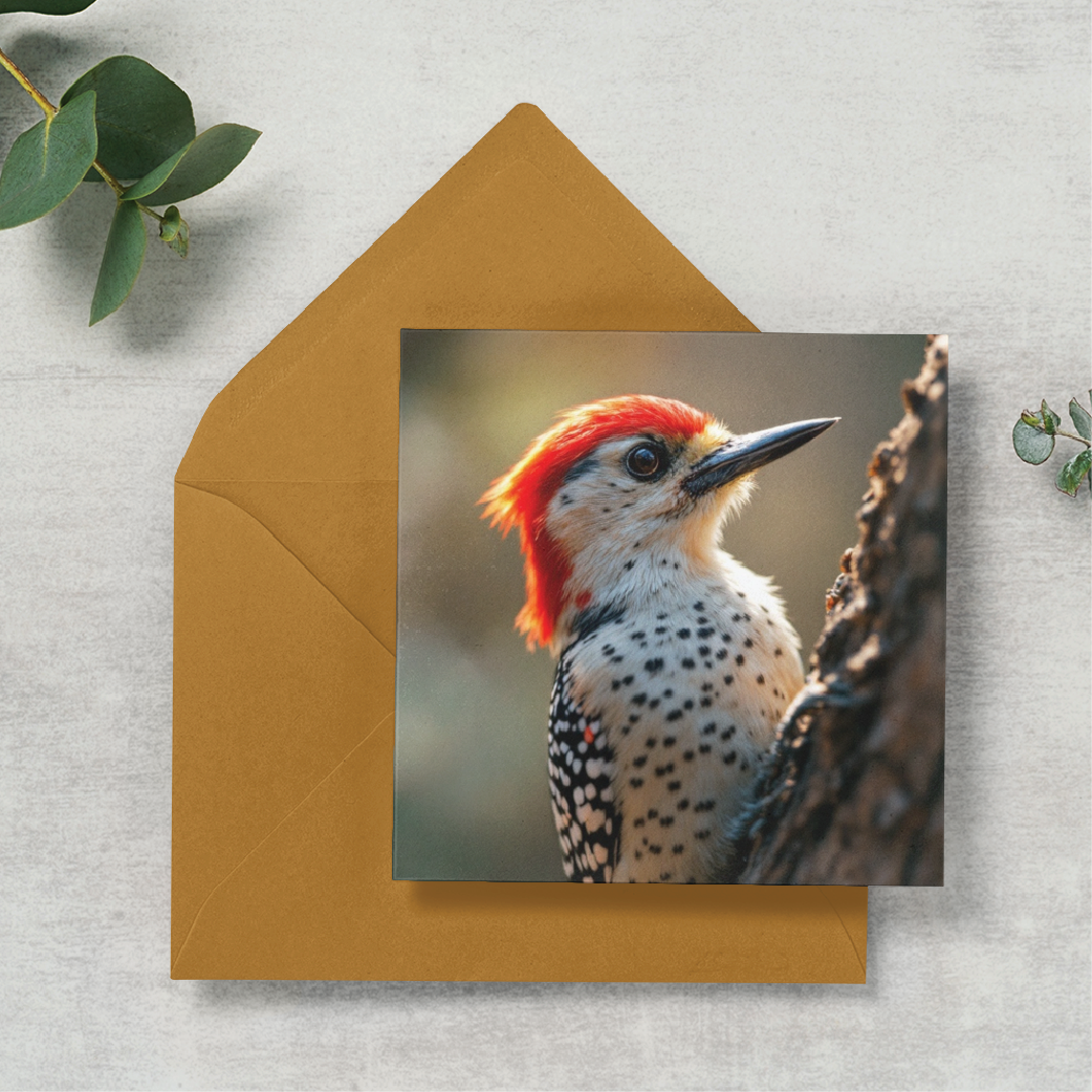 Spotted Woodpecker Greetings Card