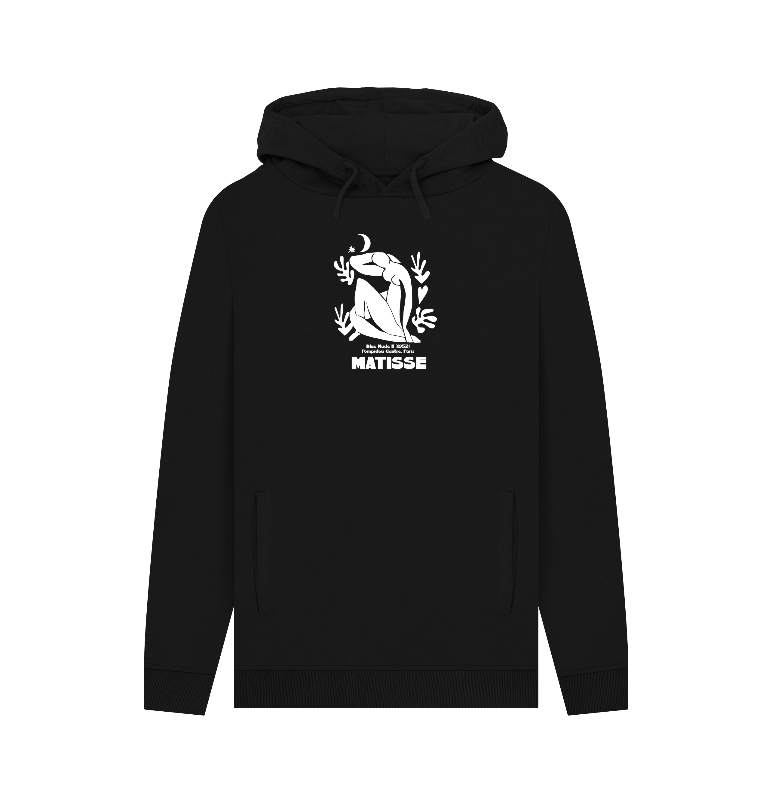 Black Printed Hoody Front