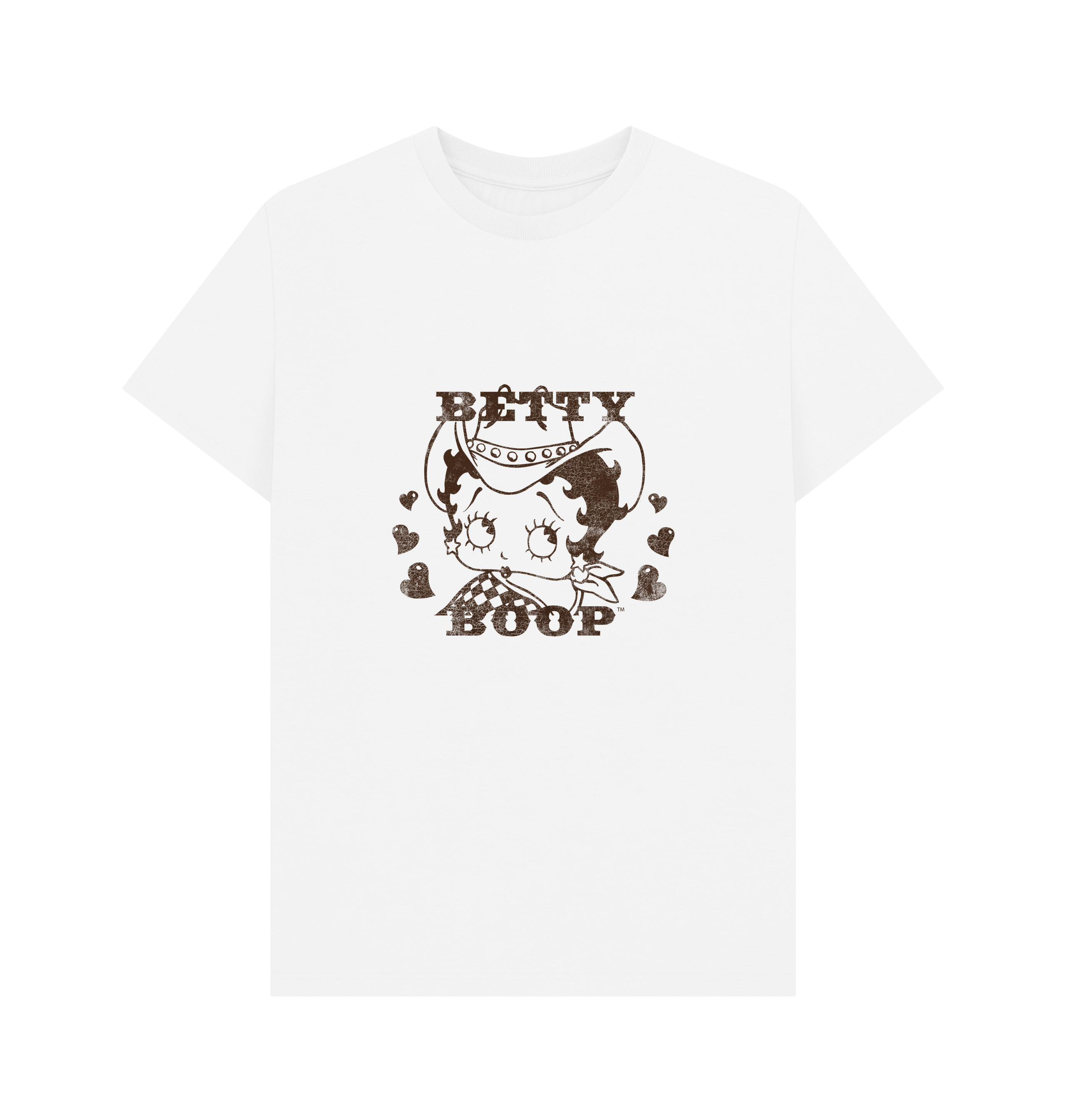 White Printed T-shirt Front