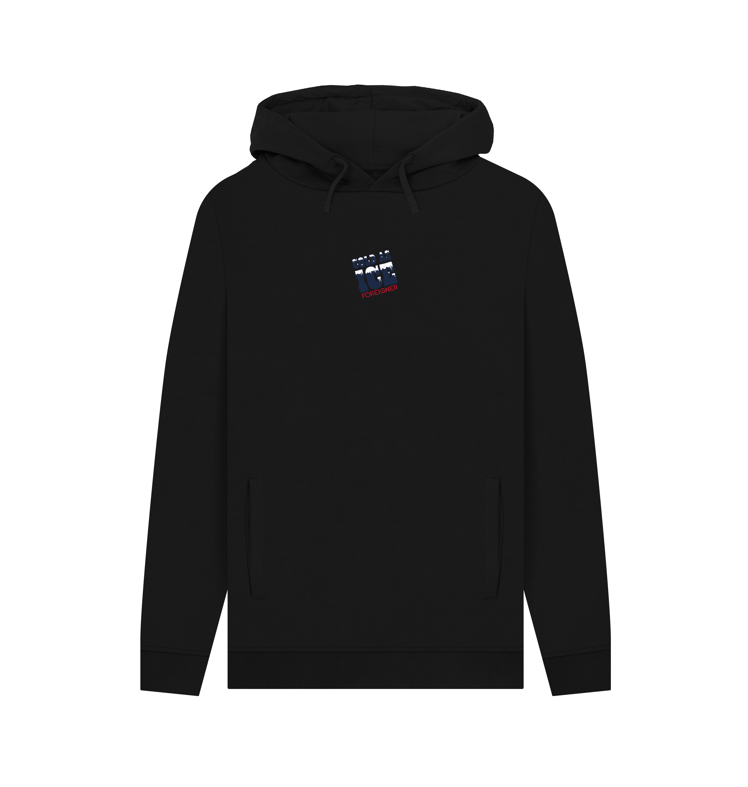 Black Printed Hoody Front