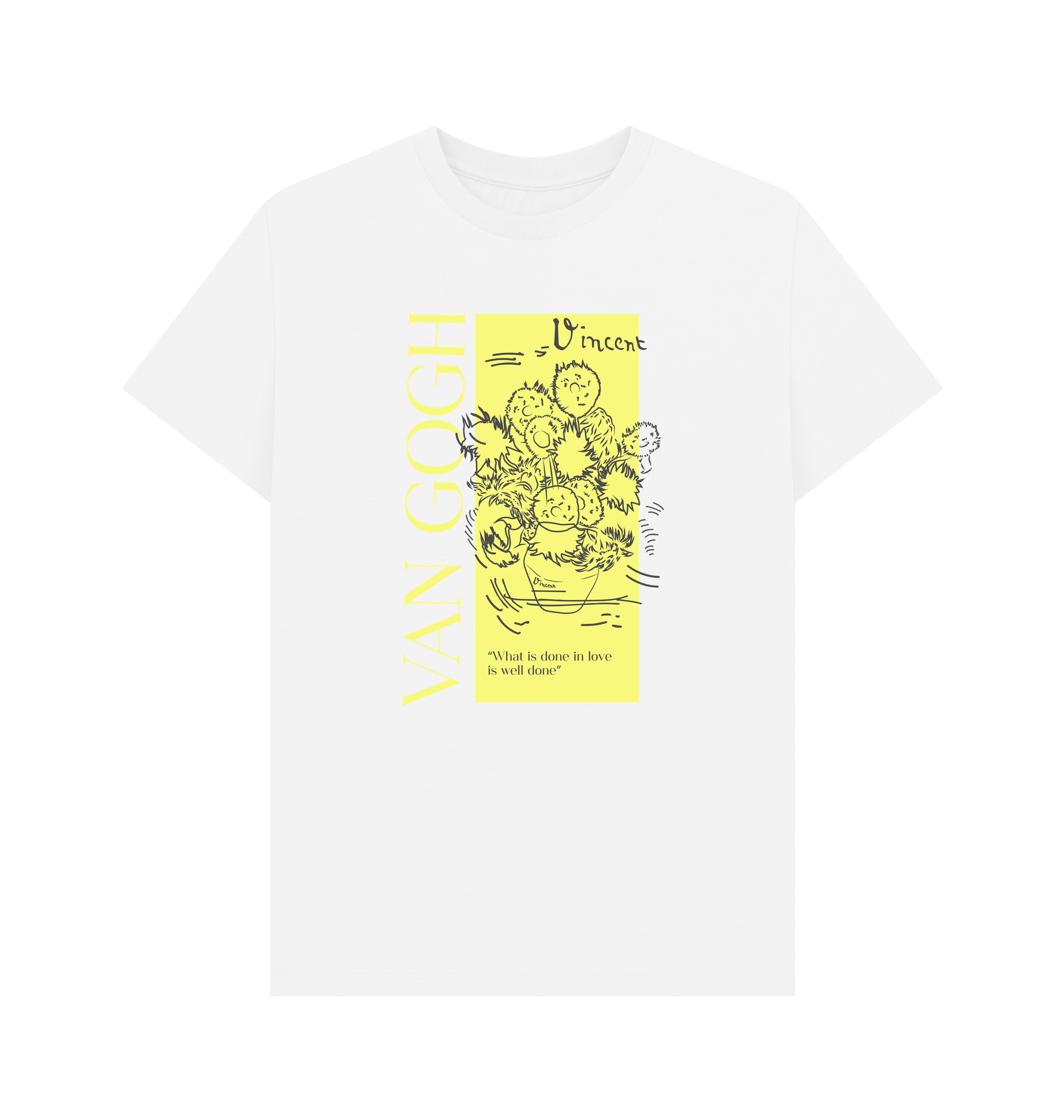 White Printed T-shirt Front