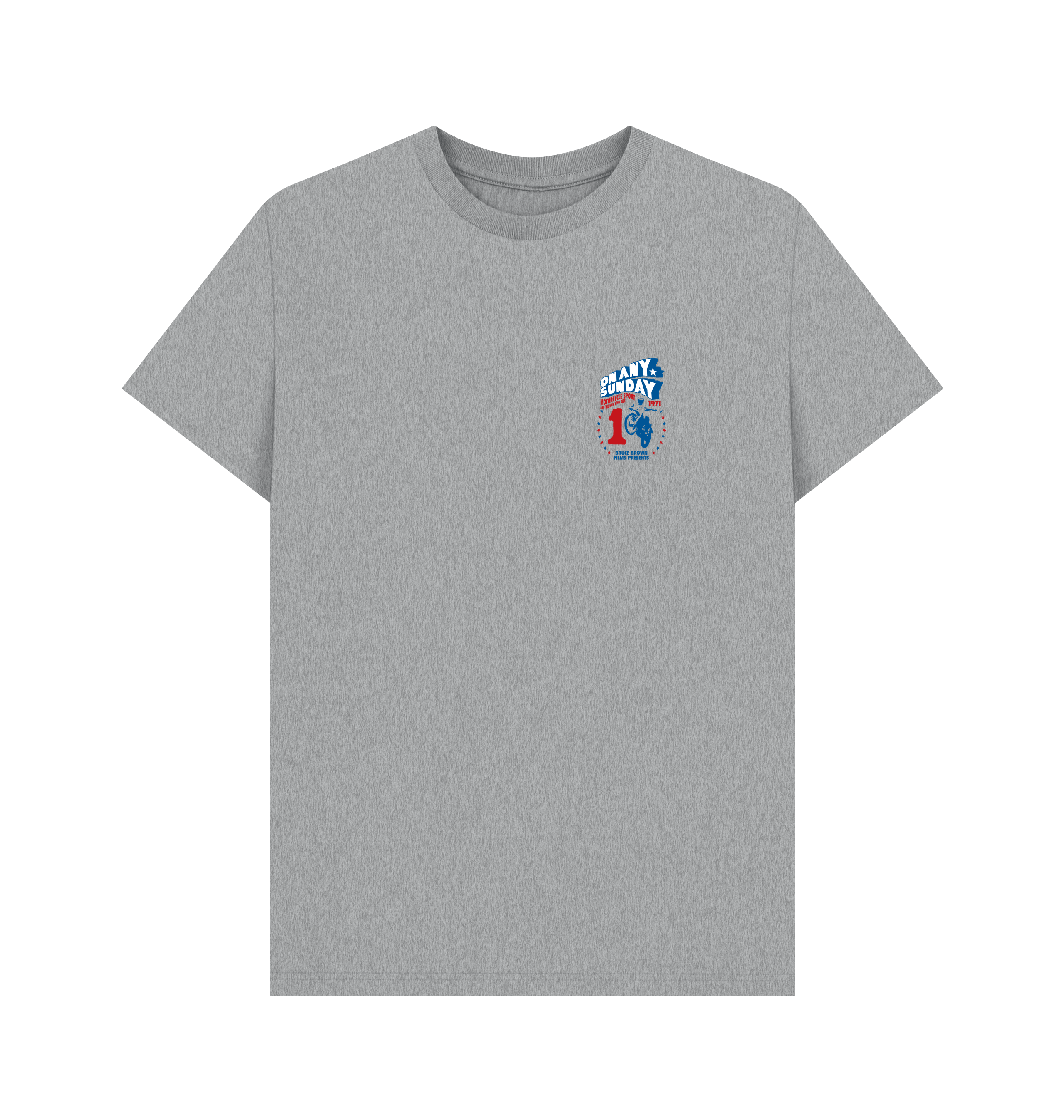 Athletic Grey Printed T-shirt Front
