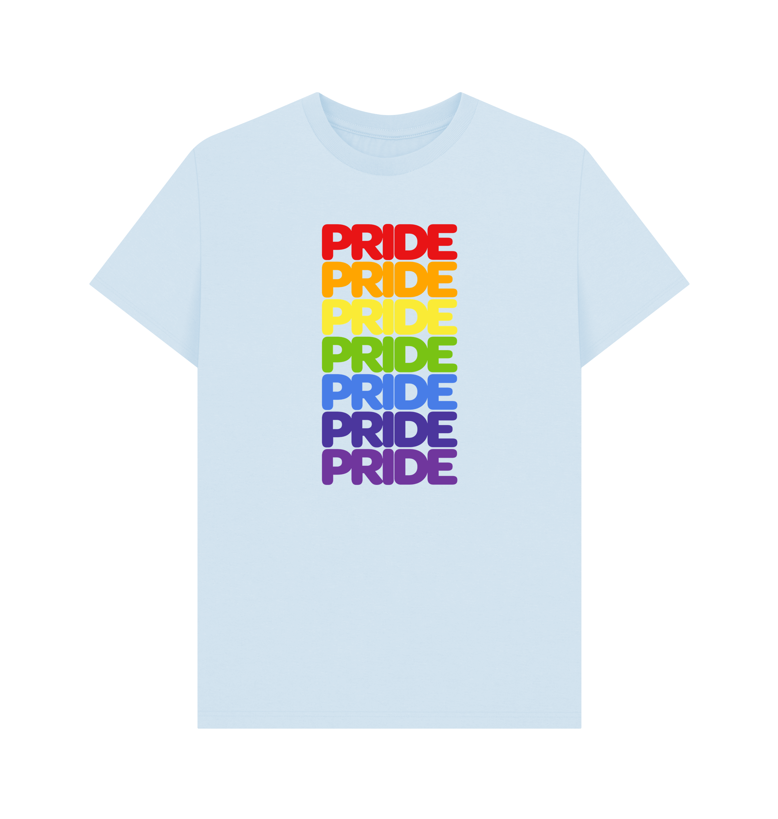 Sky Blue Printed T-shirt Front