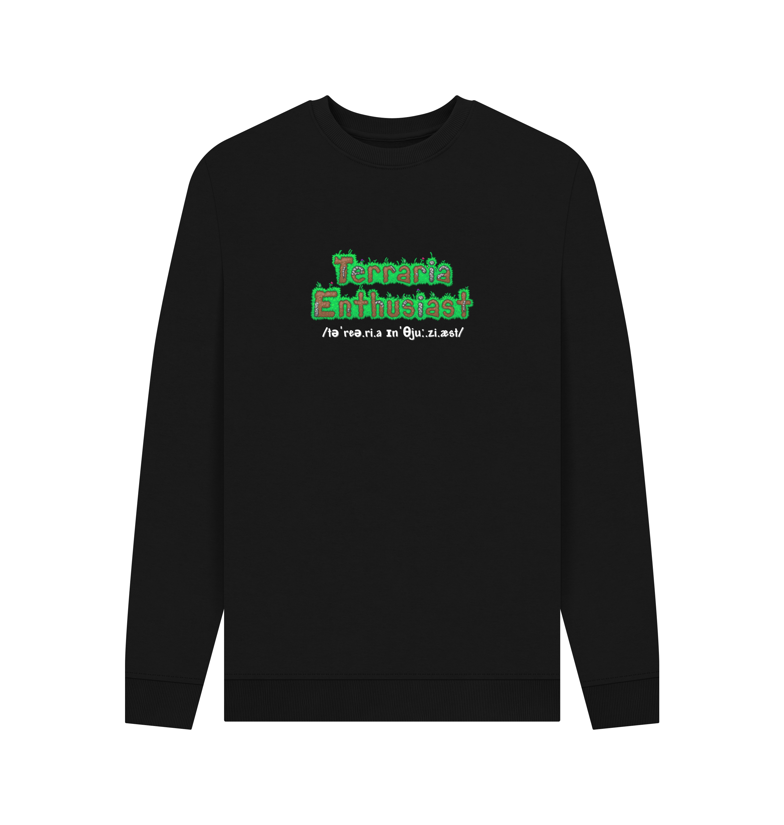 Black Printed Sweater Front