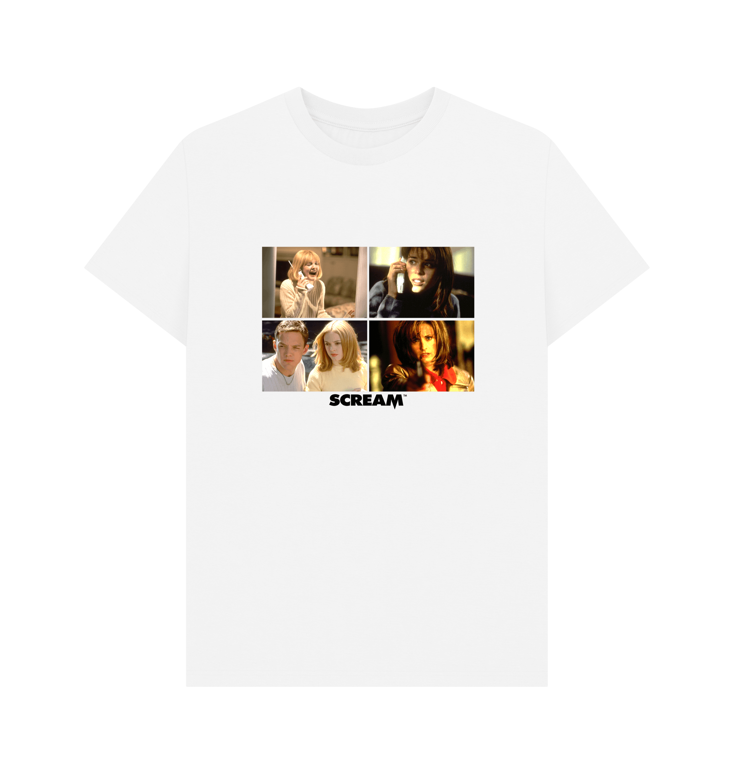 White Printed T-shirt Front