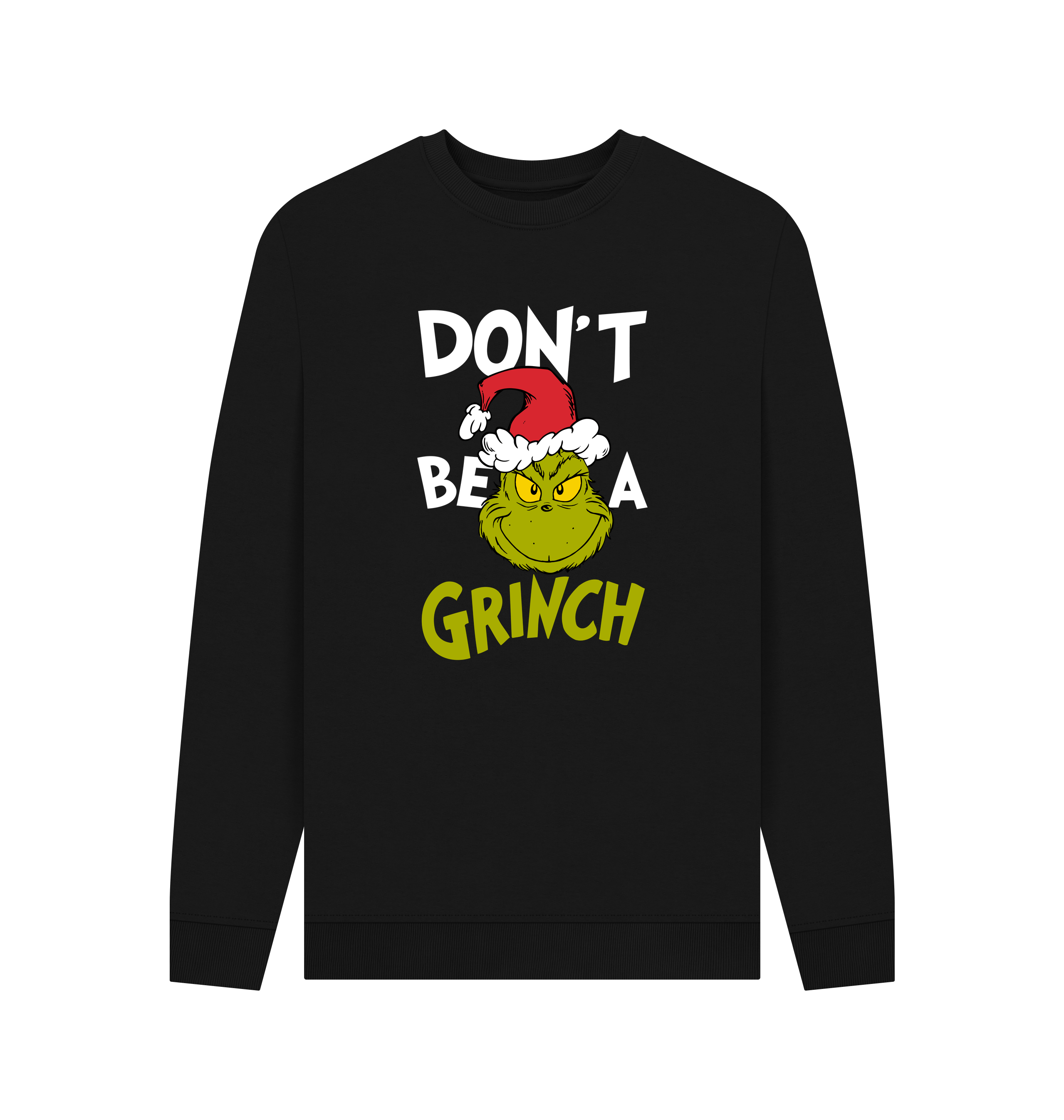 Black Printed Sweater Front