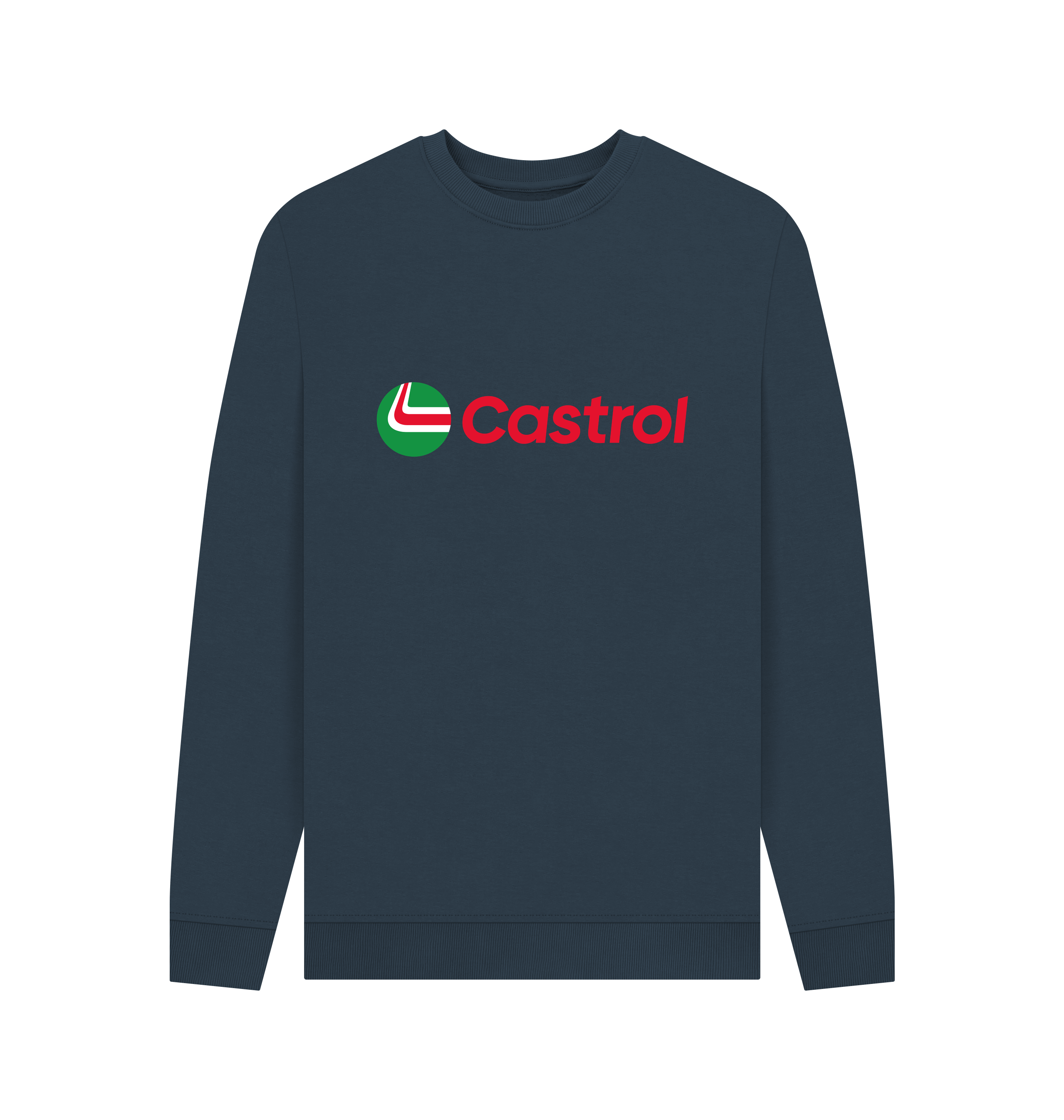 Navy Blue Printed Sweater Front