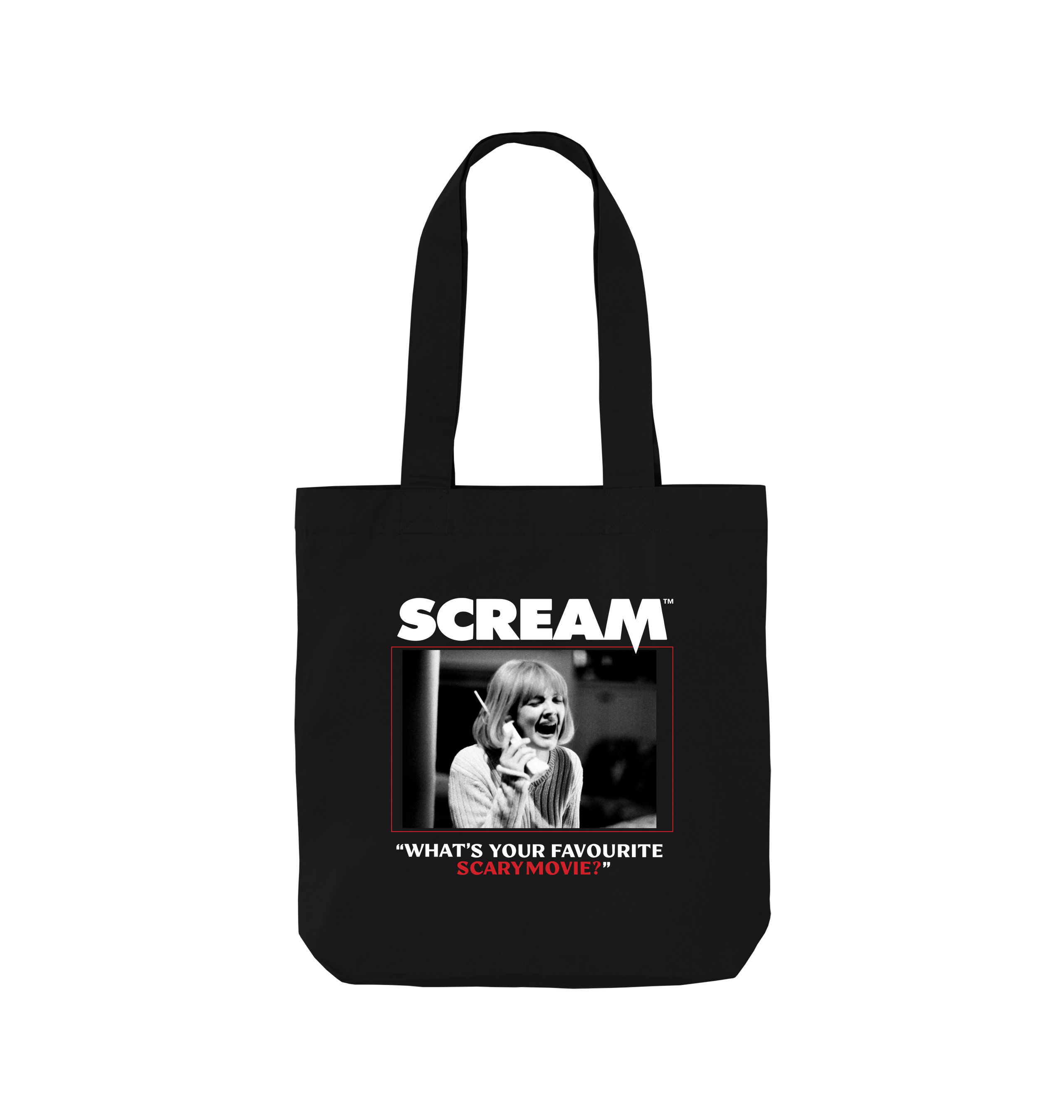 Black Printed Bag Front