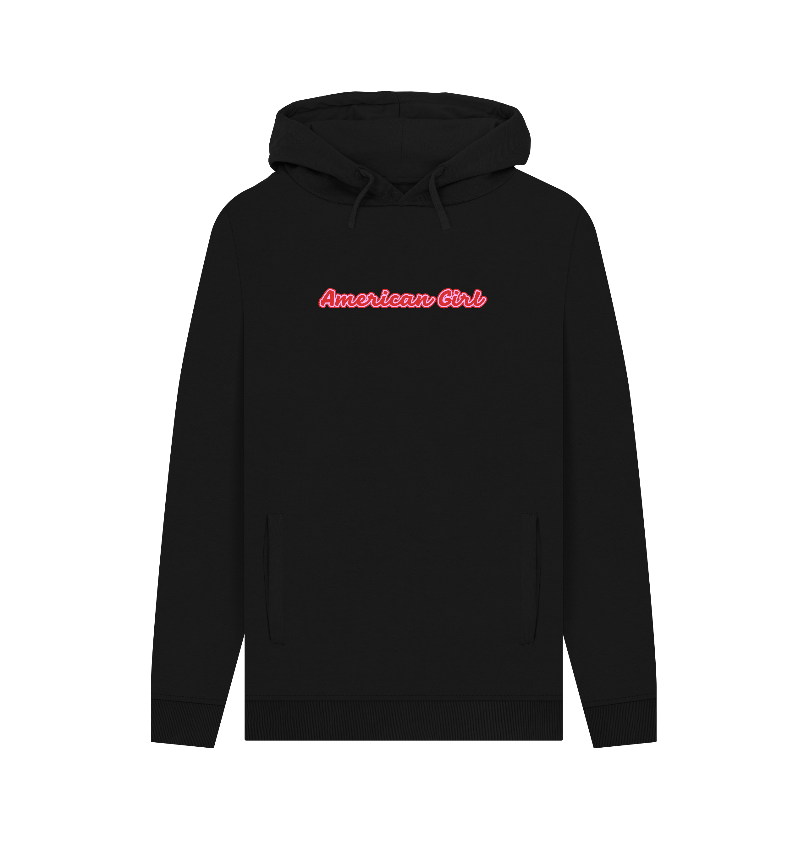 Black Printed Hoody Front