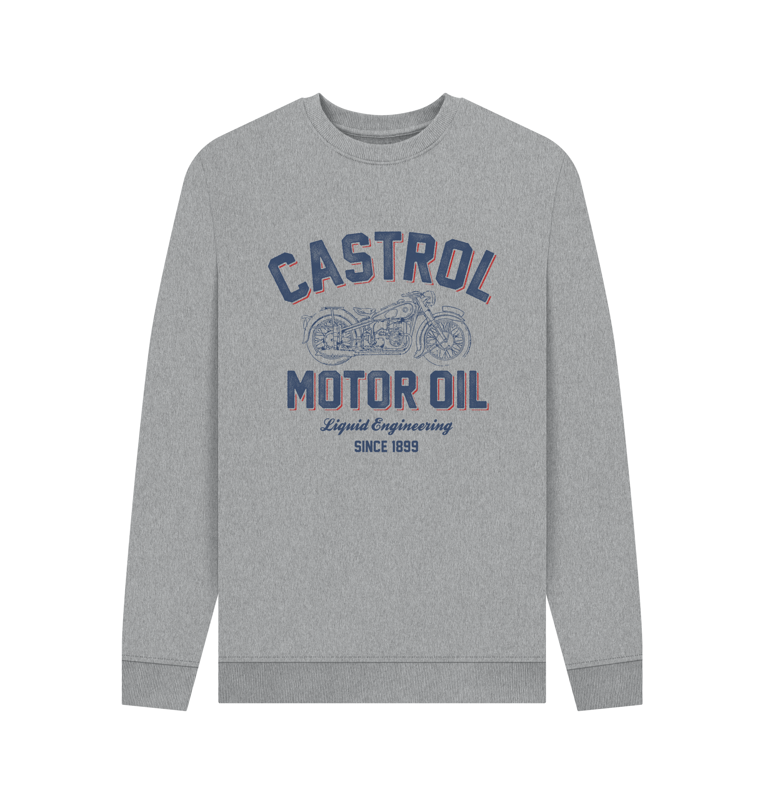 Light Heather Printed Sweater Front