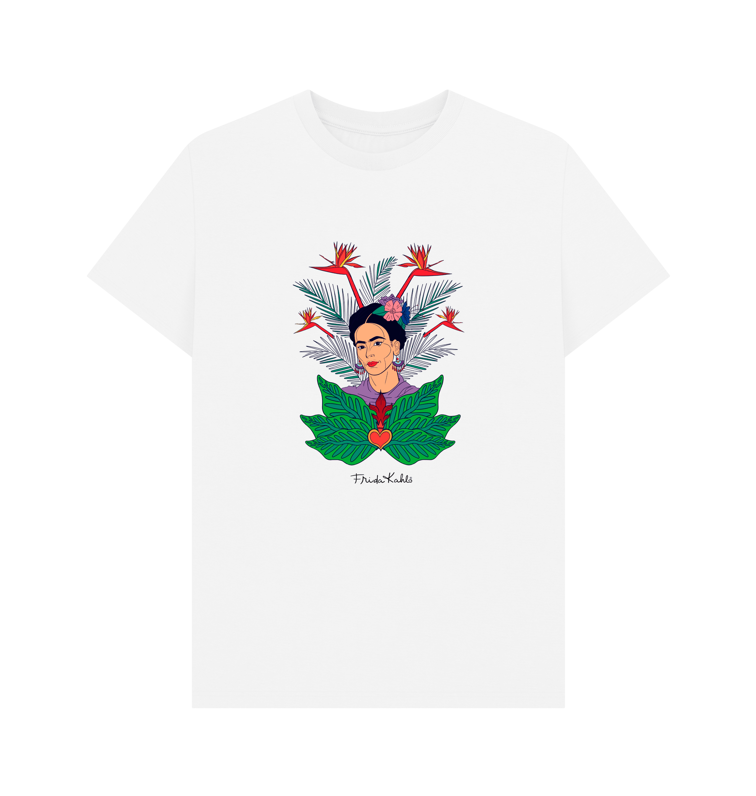 White Printed T-shirt Front