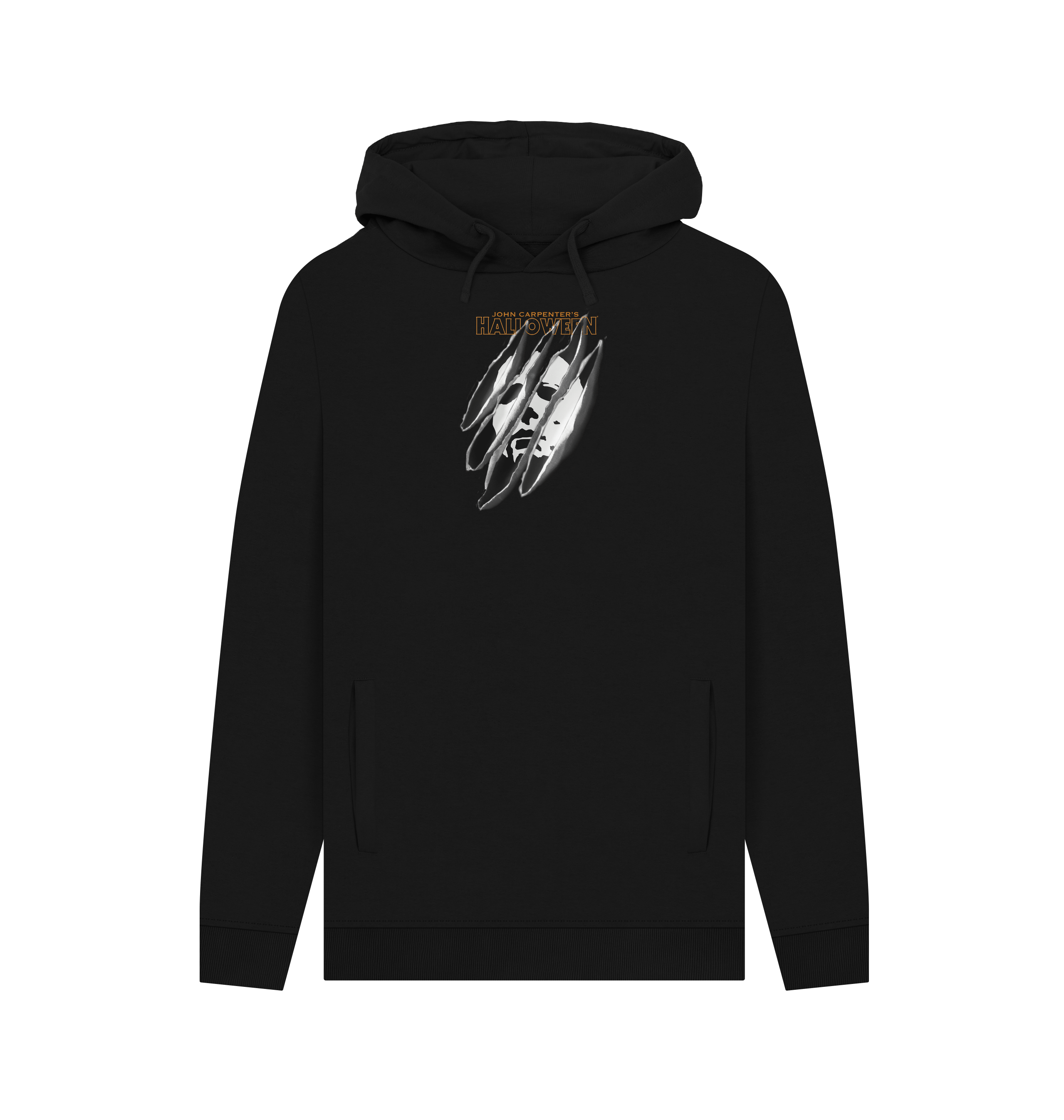 Black Printed Hoody Front
