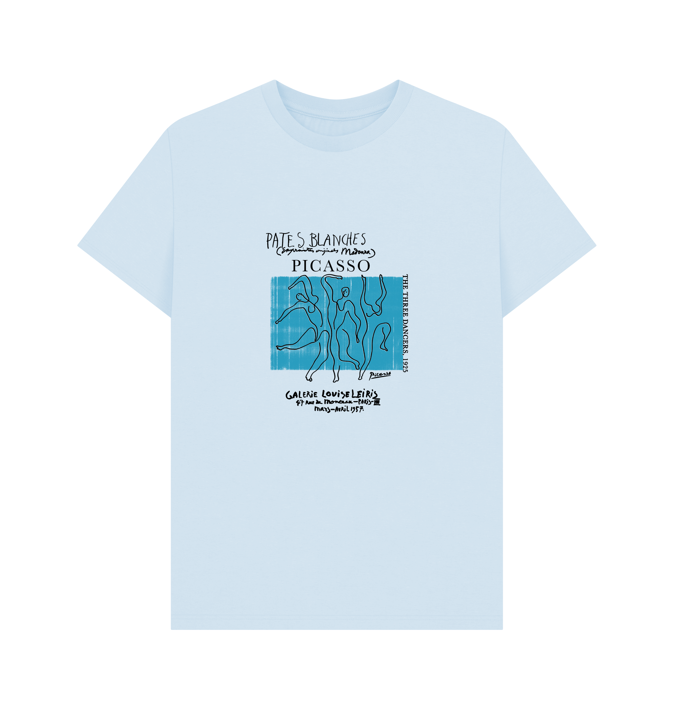 Sky Blue Printed T-shirt Front