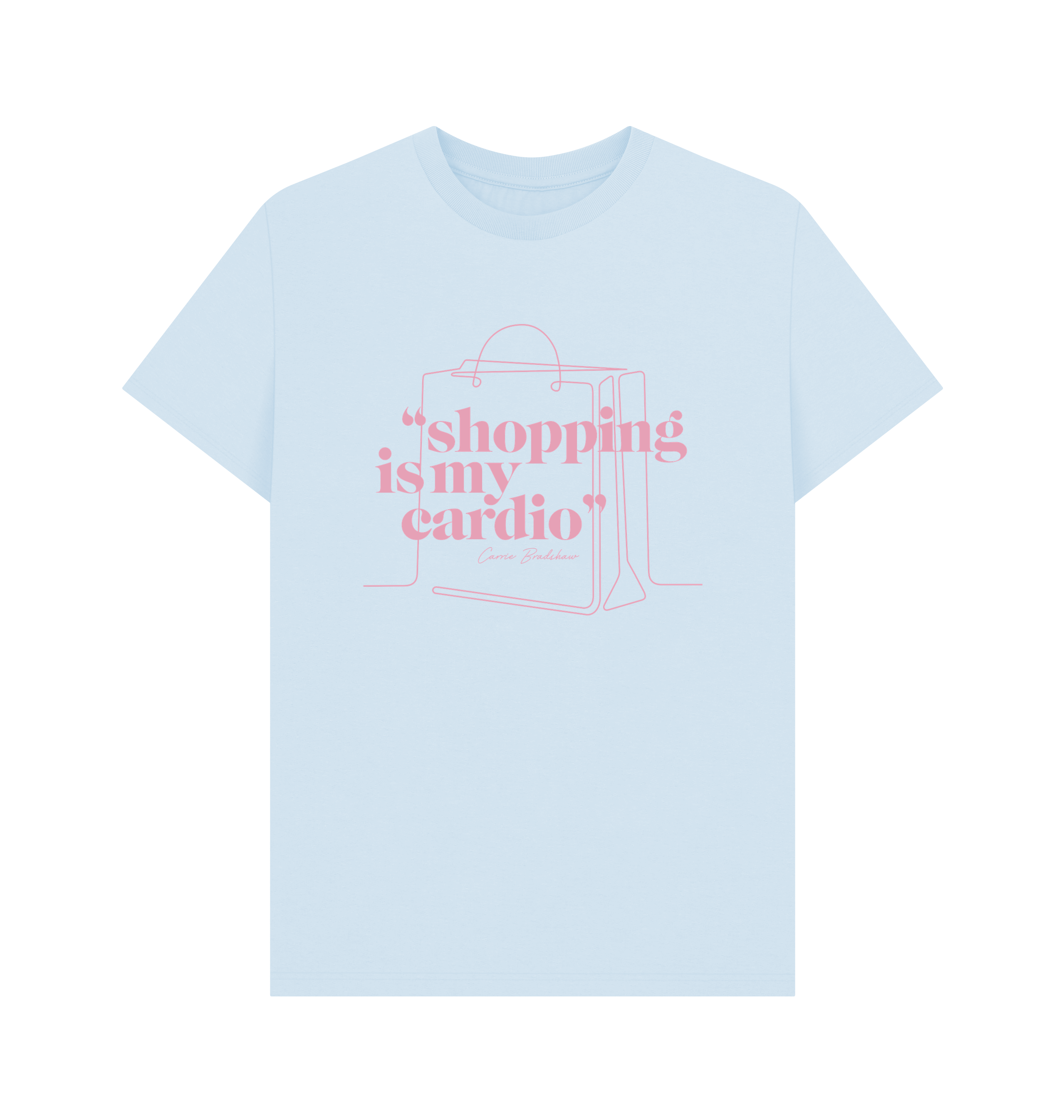 Sky Blue Printed T-shirt Front