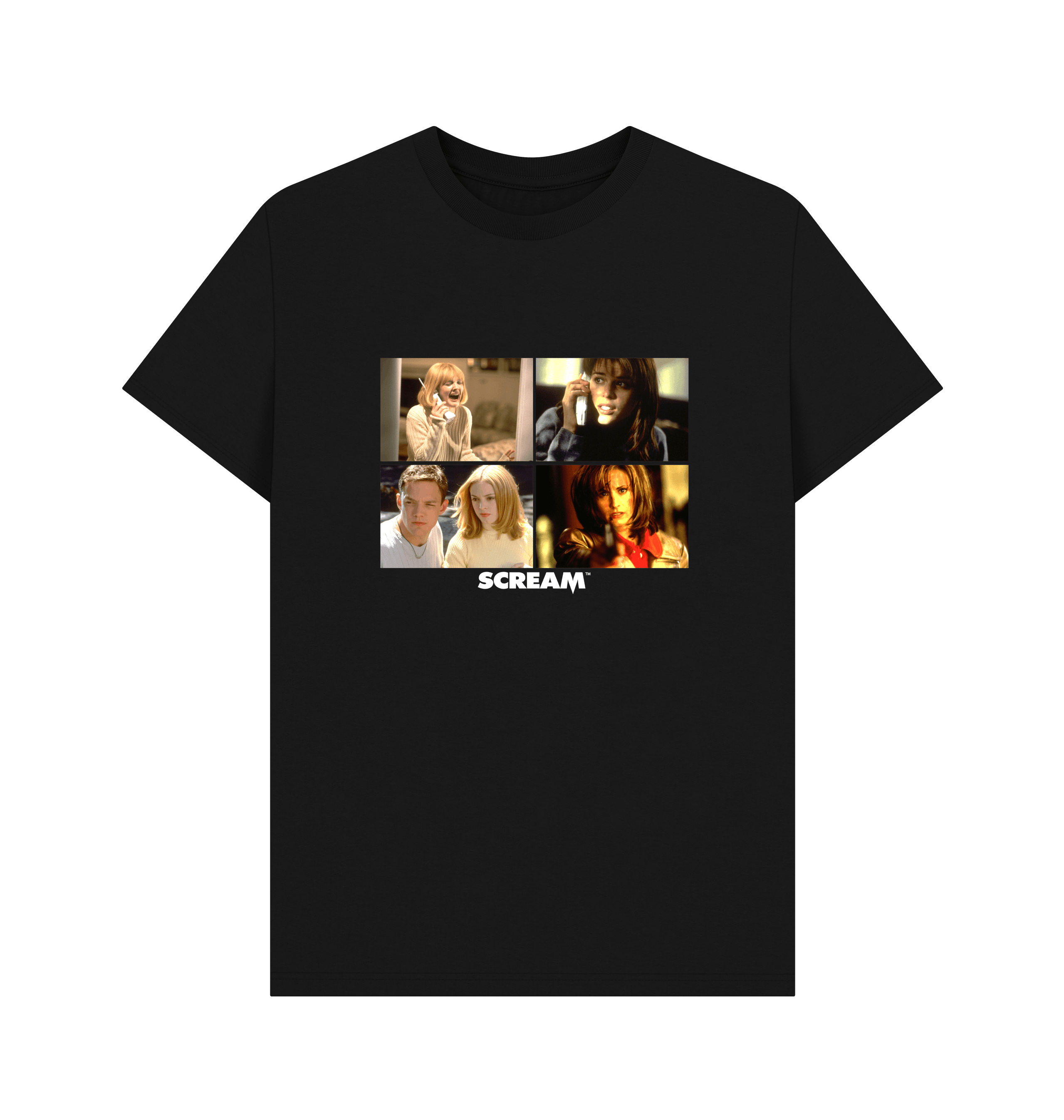 Black Printed T-shirt Front