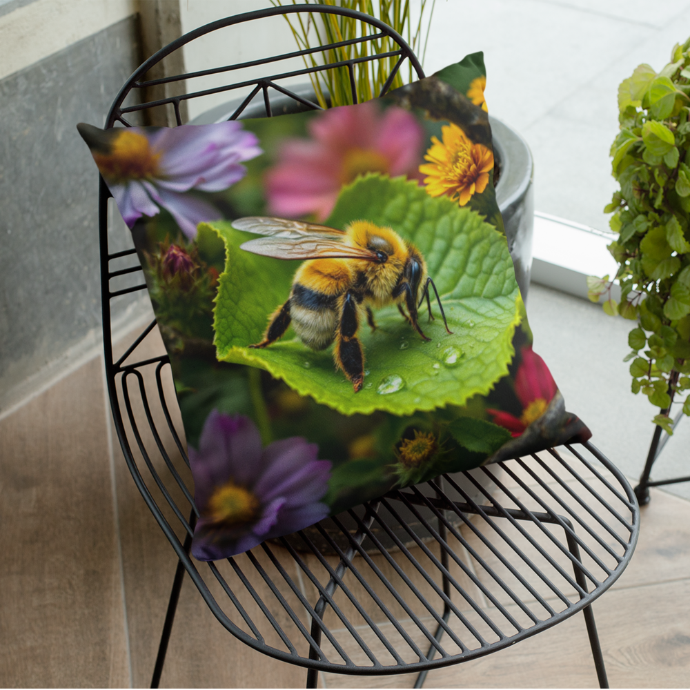 Leaf Cutter Bee Cushion