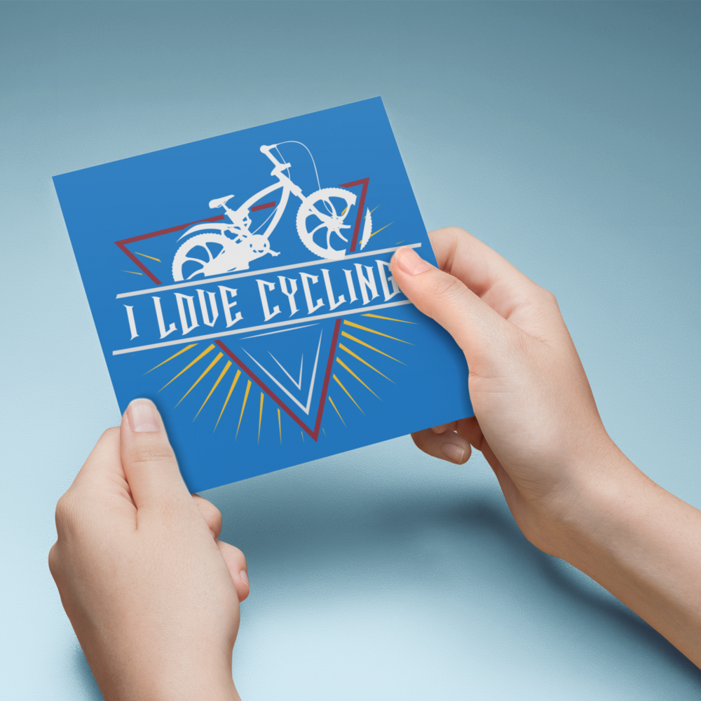 I Love Cycling Greeting Card