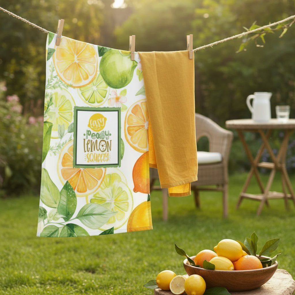 Easy Peasy Lemon Squeezy Tea Towel