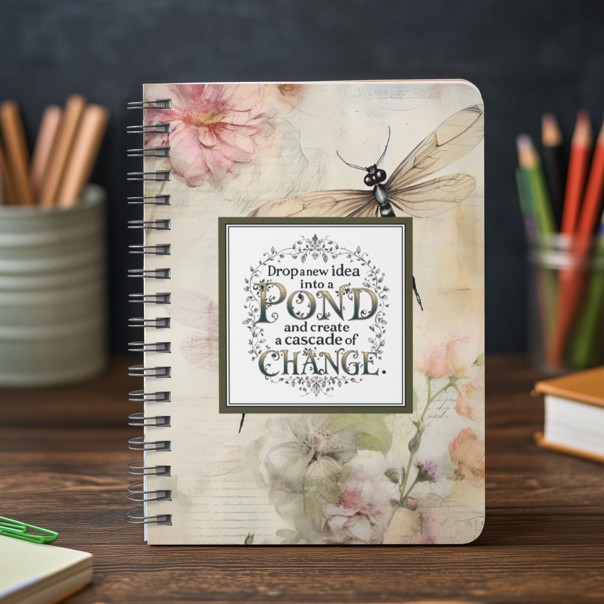 Drop an Idea Into a Pond A5 Notebook
