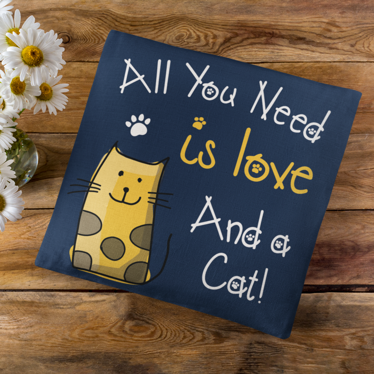 Love and a Cat Metal Wall Sign