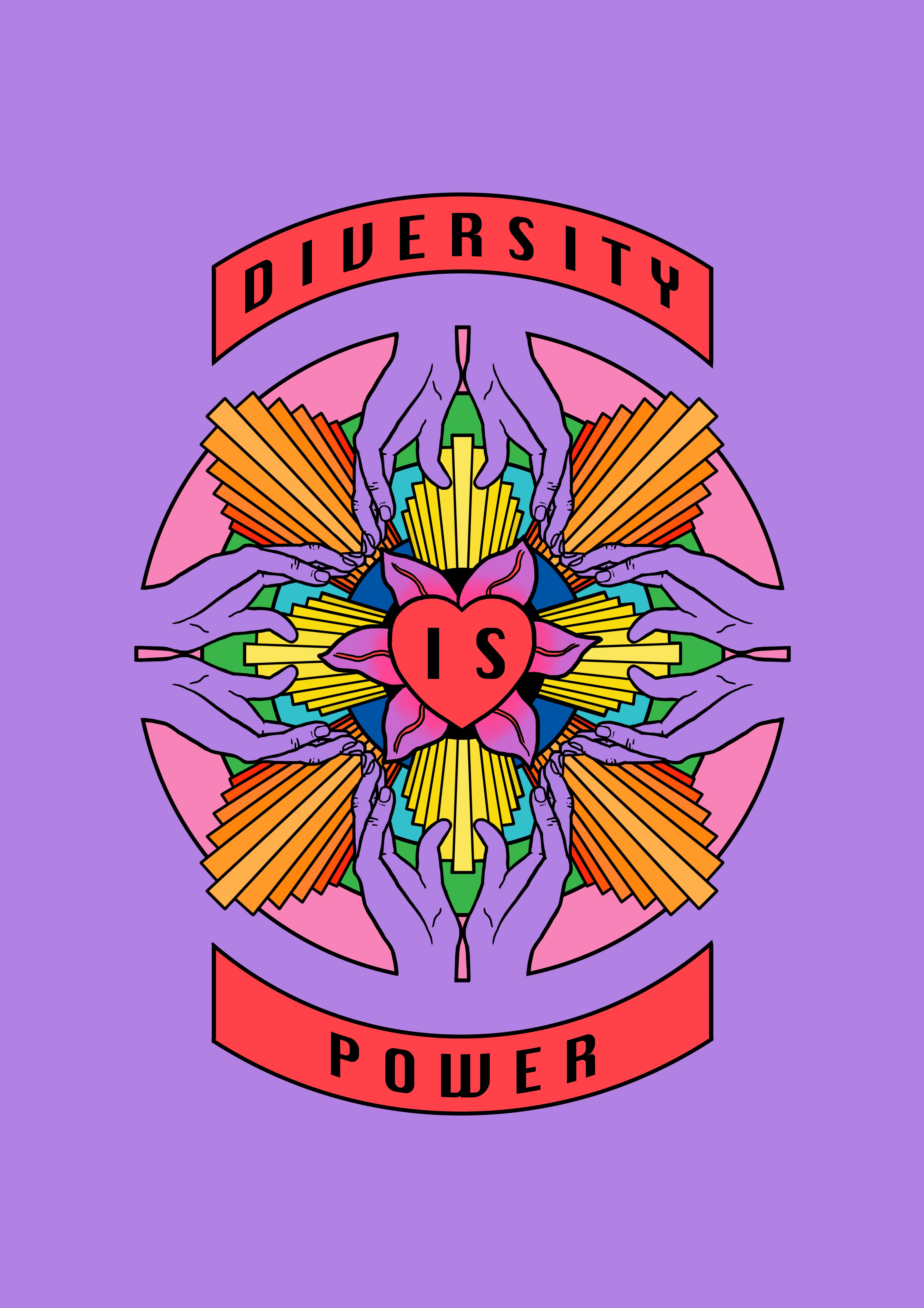 Abi Stevens 'Diversity is Power' Framed Art Print