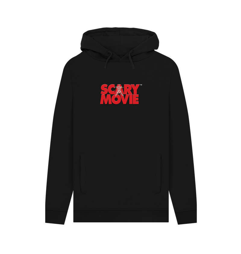 Black Printed Hoody Front