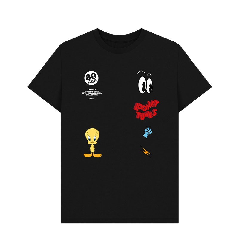 Black Printed T-shirt Front