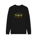 Black Printed Sweater Front